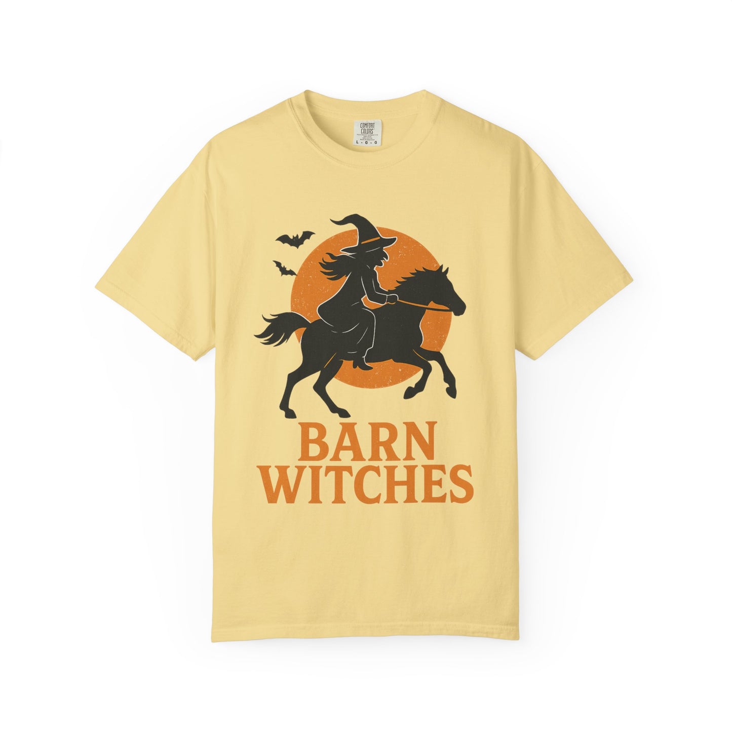 Barn Witches T-Shirt – Halloween Horse Rider Tee – Spooky Equestrian Fall Shirt for Horse Lovers & Barn Witches