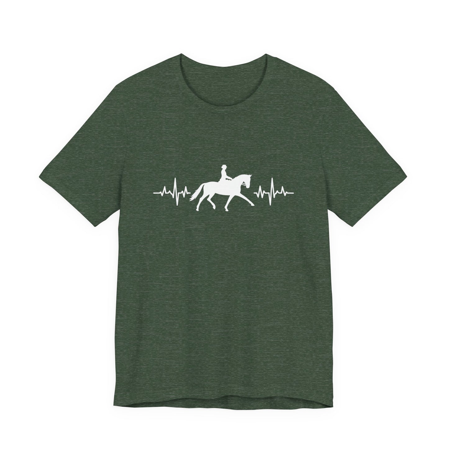 Equestrian Heartbeat T-Shirt – Couture Unisex Riding Tee, Soft Everyday Equestrian Gift