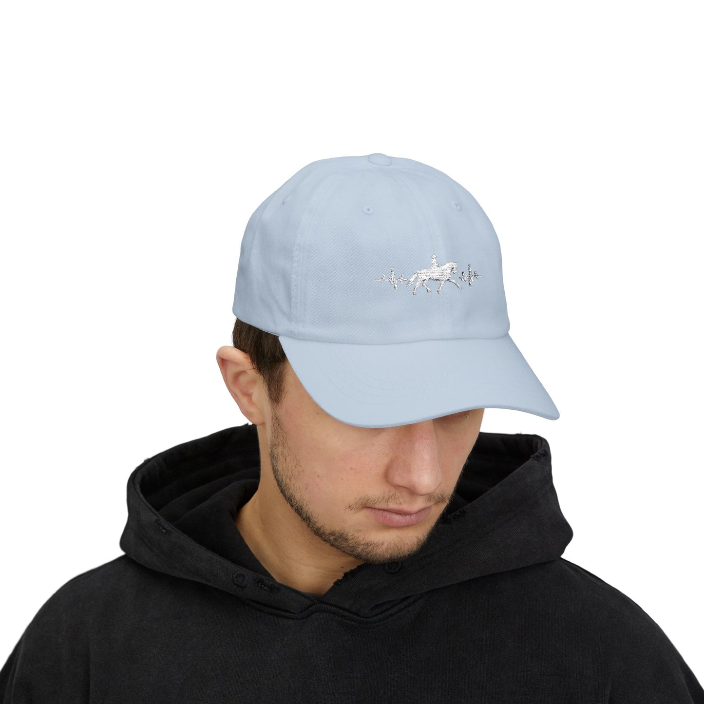 Equestrian Heartbeat Dad Cap – Couture Unisex Horse Lover Hat, Dressage Lifestyle Accessory