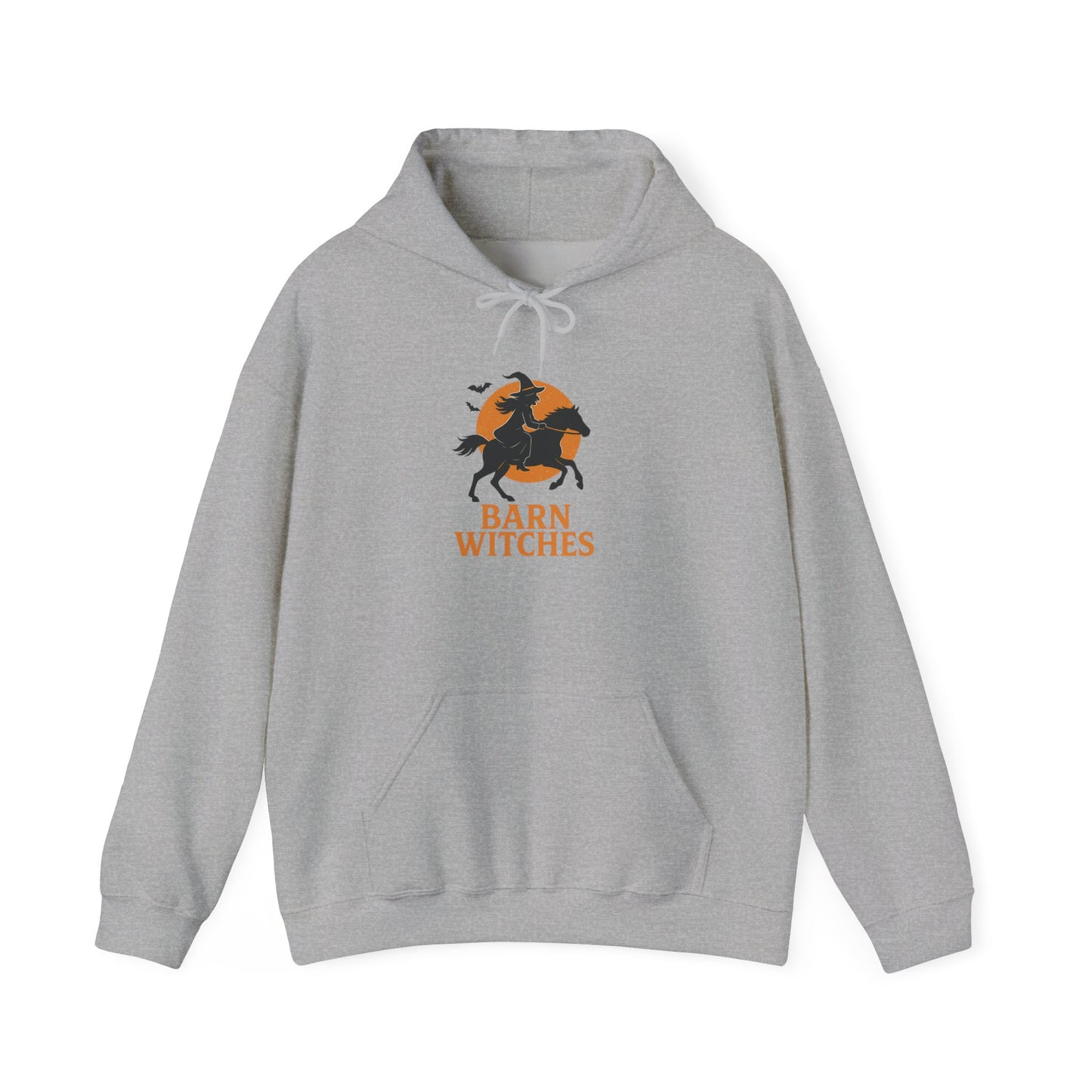 Barn Witches Unisex Heavy Blend Hoodie, Cozy Fall Sweatshirt for Halloween, Gift for Witch Lovers, Pumpkin Season Apparel, Barn Themes