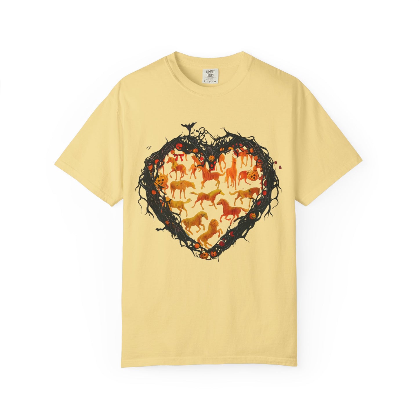 Halloween Horse Heart T-Shirt – Autumn Equestrian Style