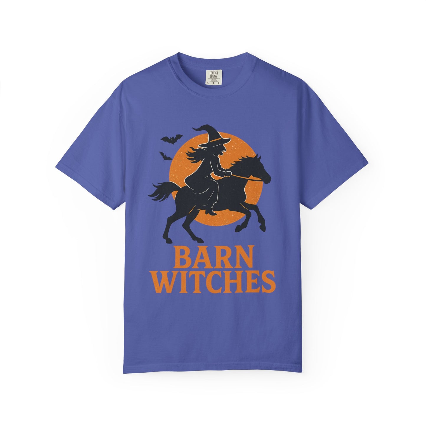 Barn Witches T-Shirt – Halloween Horse Rider Tee – Spooky Equestrian Fall Shirt for Horse Lovers & Barn Witches
