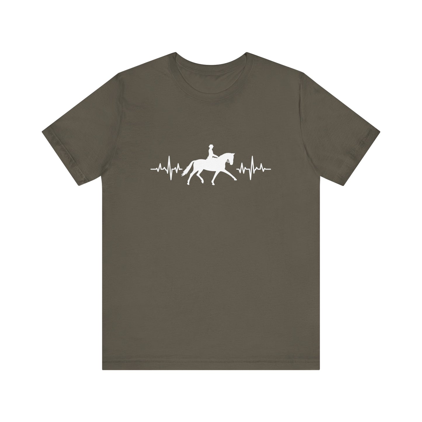 Equestrian Heartbeat T-Shirt – Couture Unisex Riding Tee, Soft Everyday Equestrian Gift