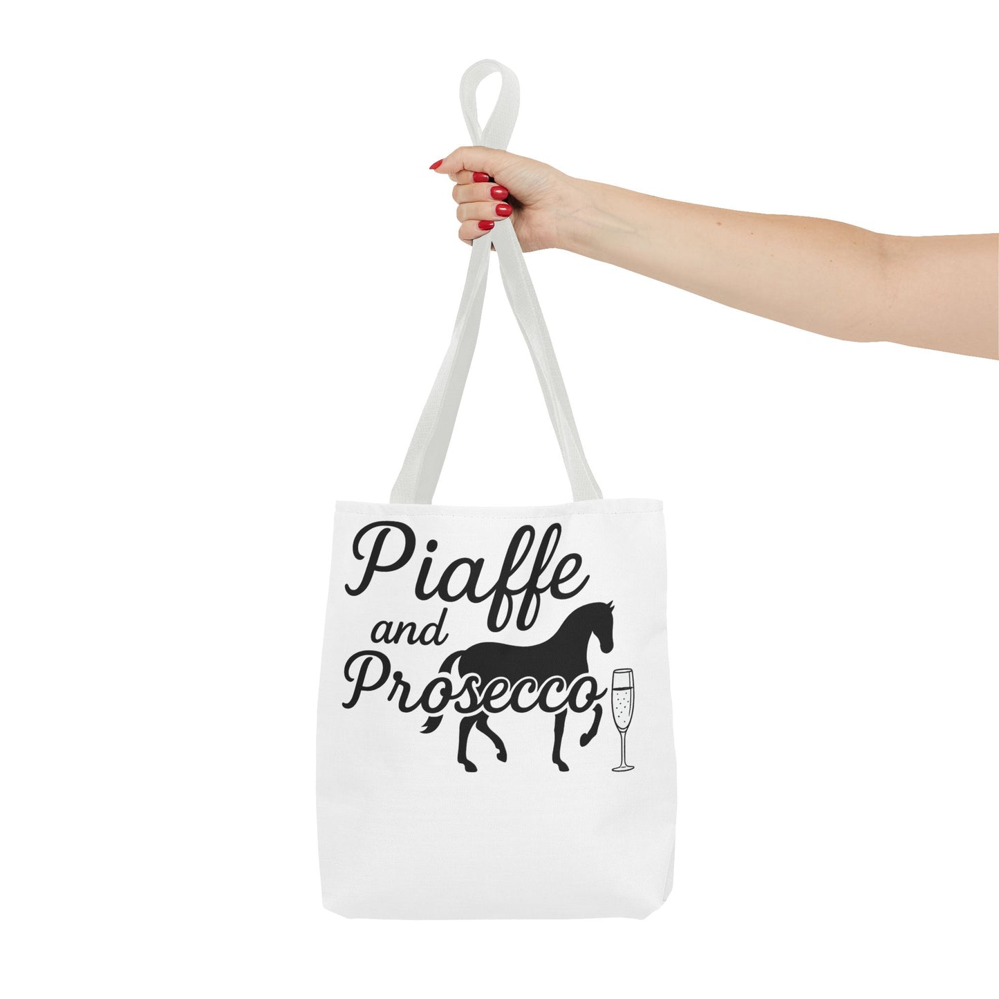 Piaffe and Prosecco Tote Bag | Equestrian Gift, Animal Lover Tote, Wine Lover Bag, Farmhouse Decor, Travel Companion