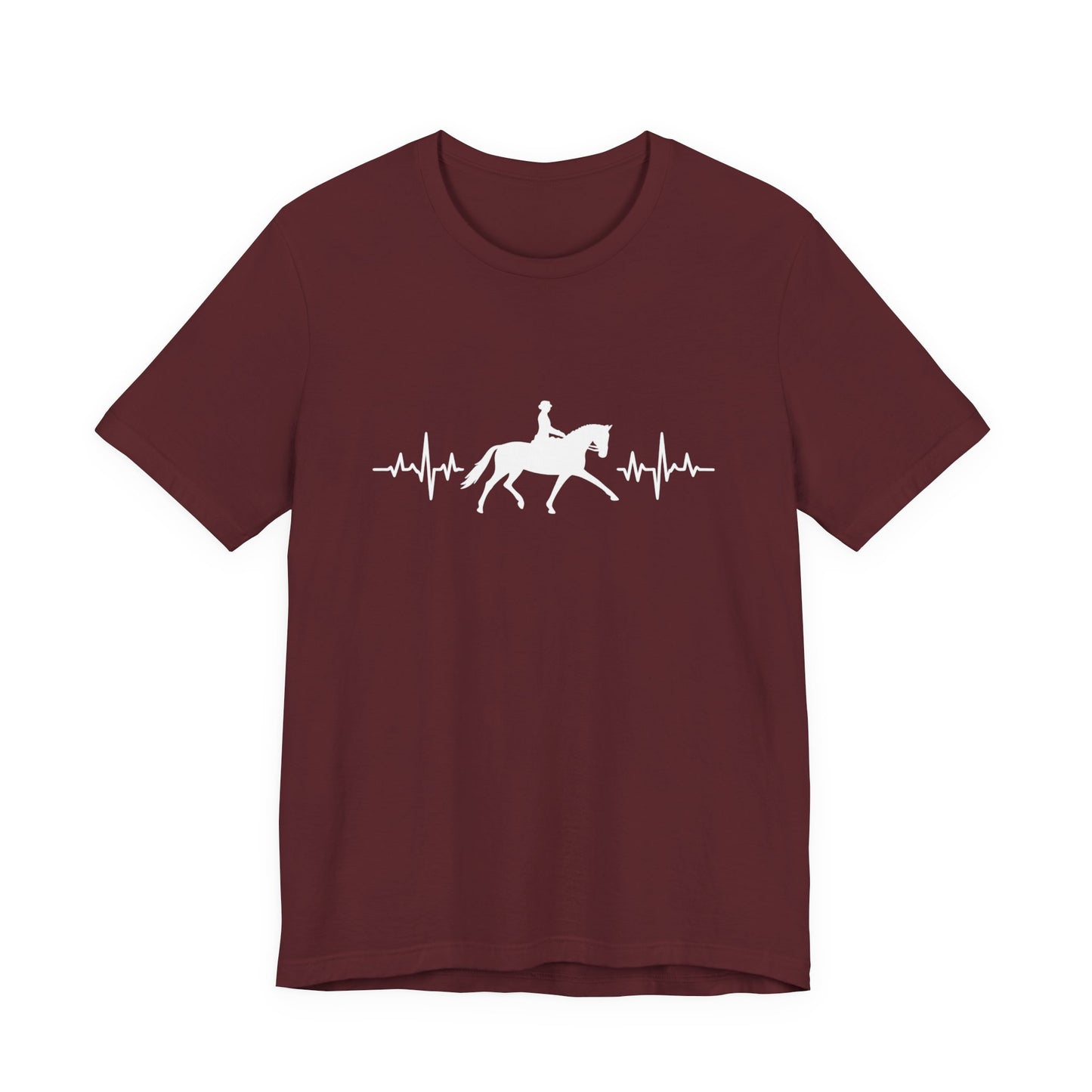 Equestrian Heartbeat T-Shirt – Couture Unisex Riding Tee, Soft Everyday Equestrian Gift