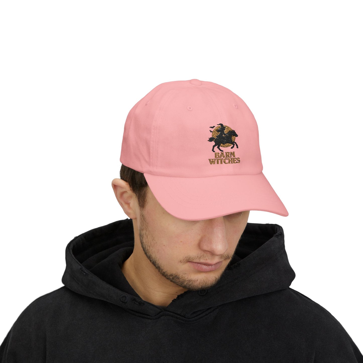 Classic Dad Cap with Barn Witches Design | Casual Style, Gift for Halloween, Everyday Wear, Unisex Accessory, Outdoor Fun