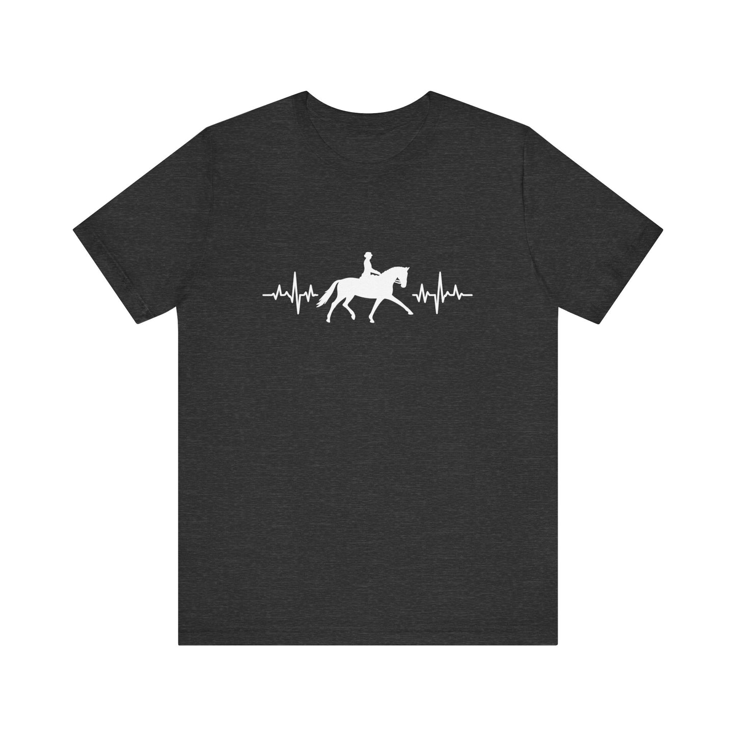 Equestrian Heartbeat T-Shirt – Couture Unisex Riding Tee, Soft Everyday Equestrian Gift