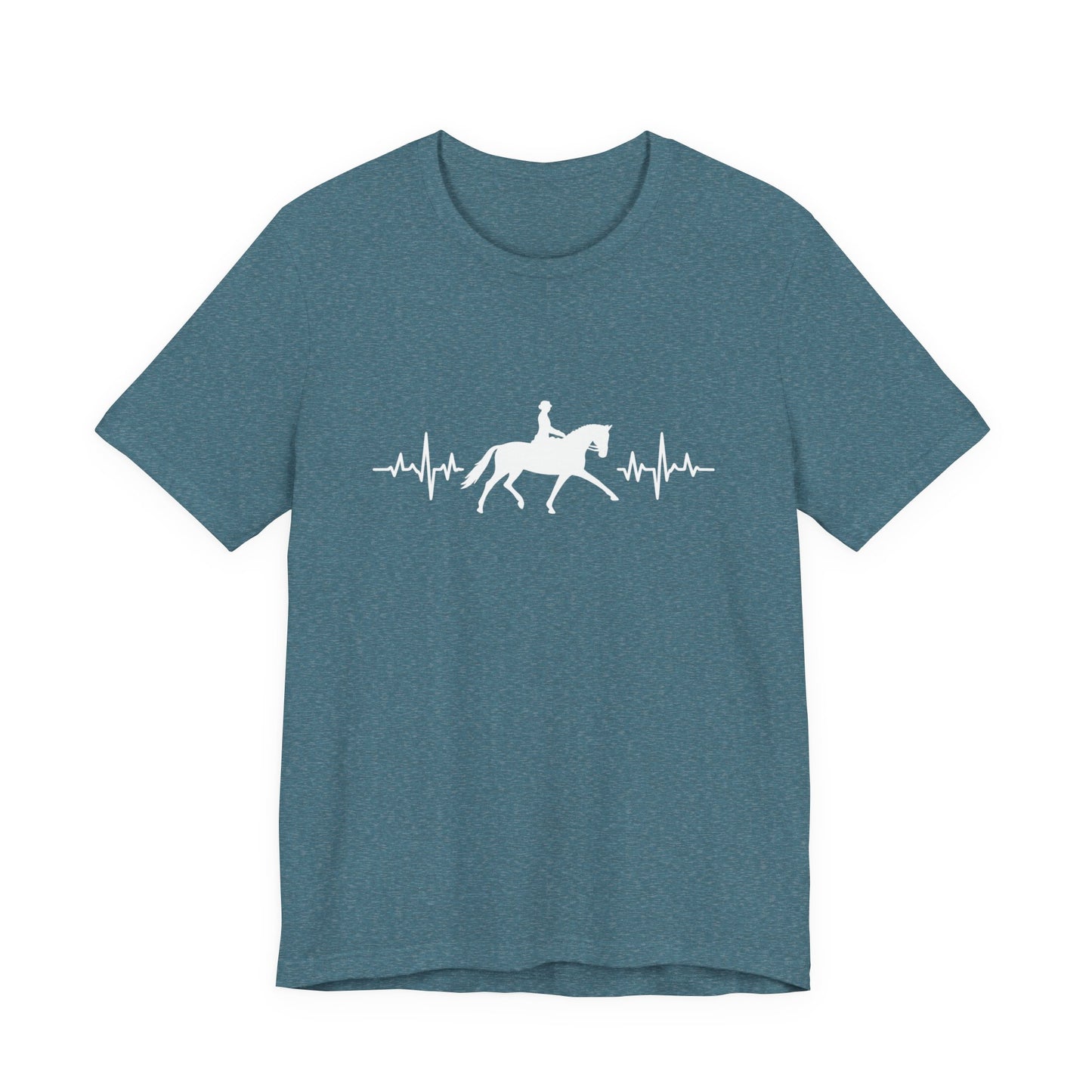 Equestrian Heartbeat T-Shirt – Couture Unisex Riding Tee, Soft Everyday Equestrian Gift