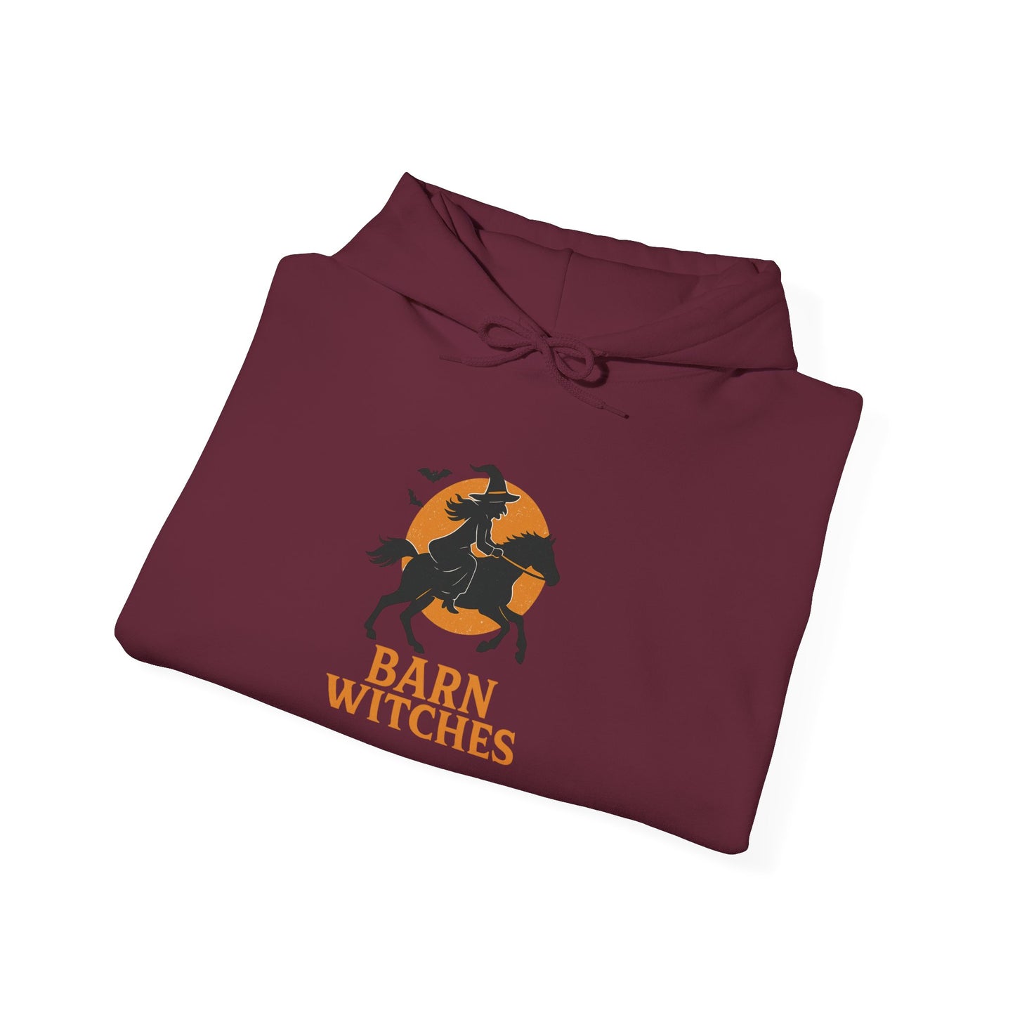 Barn Witches Unisex Heavy Blend Hoodie, Cozy Fall Sweatshirt for Halloween, Gift for Witch Lovers, Pumpkin Season Apparel, Barn Themes