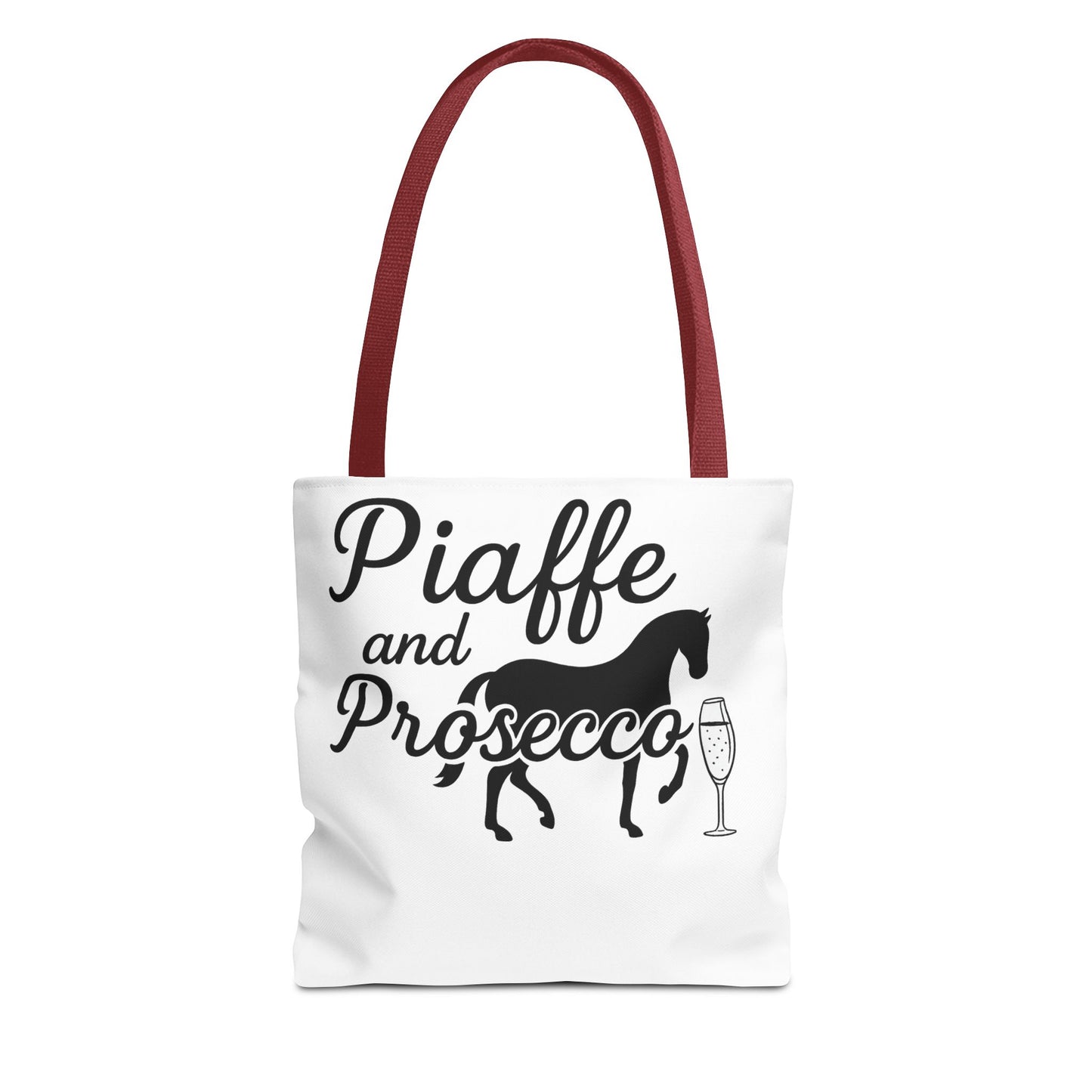 Piaffe and Prosecco Tote Bag | Equestrian Gift, Animal Lover Tote, Wine Lover Bag, Farmhouse Decor, Travel Companion