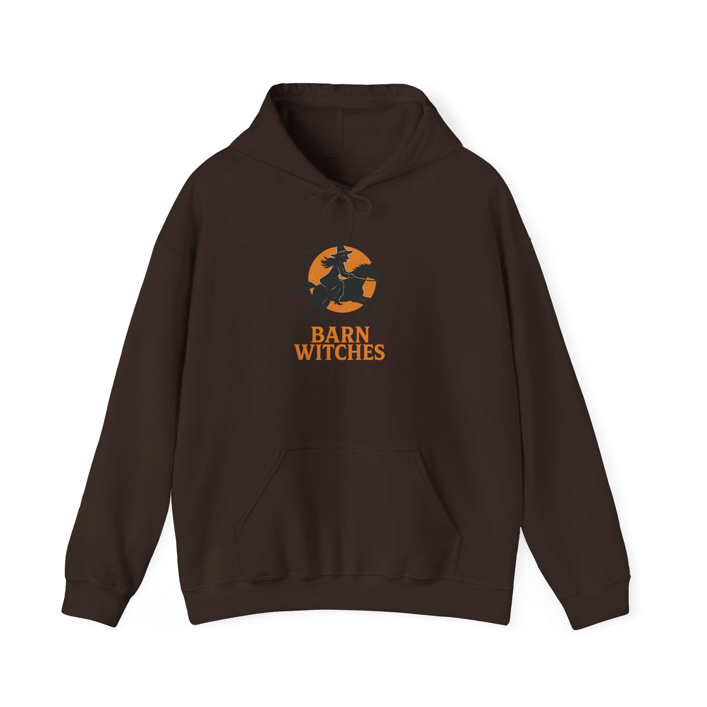 Barn Witches Unisex Heavy Blend Hoodie, Cozy Fall Sweatshirt for Halloween, Gift for Witch Lovers, Pumpkin Season Apparel, Barn Themes