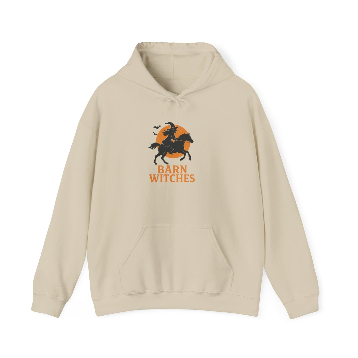 Barn Witches Unisex Heavy Blend Hoodie, Cozy Fall Sweatshirt for Halloween, Gift for Witch Lovers, Pumpkin Season Apparel, Barn Themes