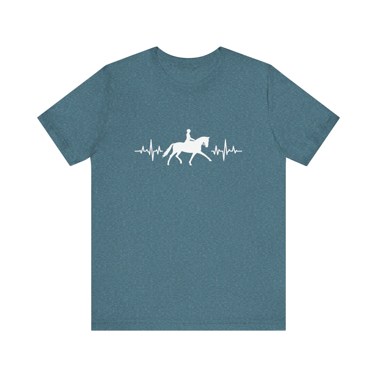 Equestrian Heartbeat T-Shirt – Couture Unisex Riding Tee, Soft Everyday Equestrian Gift