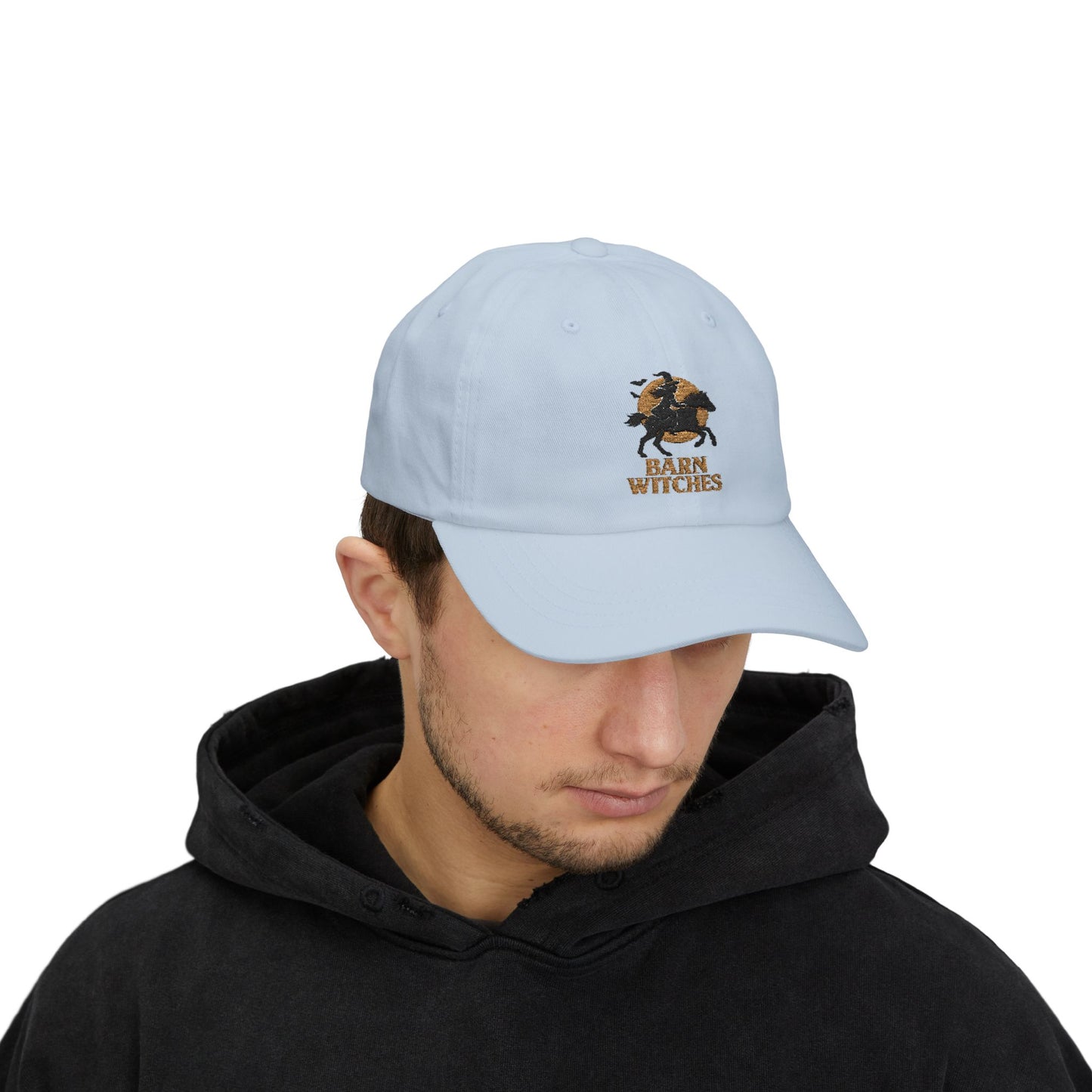 Classic Dad Cap with Barn Witches Design | Casual Style, Gift for Halloween, Everyday Wear, Unisex Accessory, Outdoor Fun