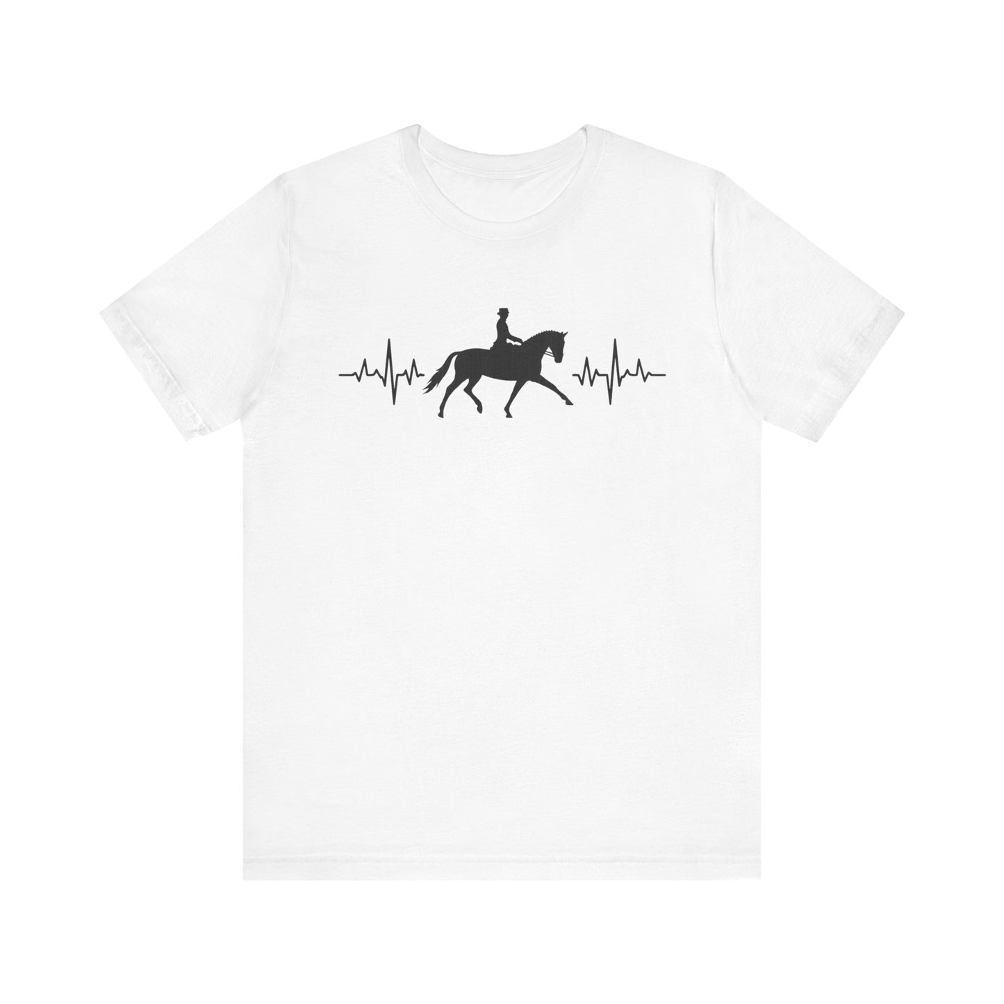 Equestrian Heartbeat T-Shirt – Couture Unisex Riding Tee, Soft Everyday Equestrian Gift