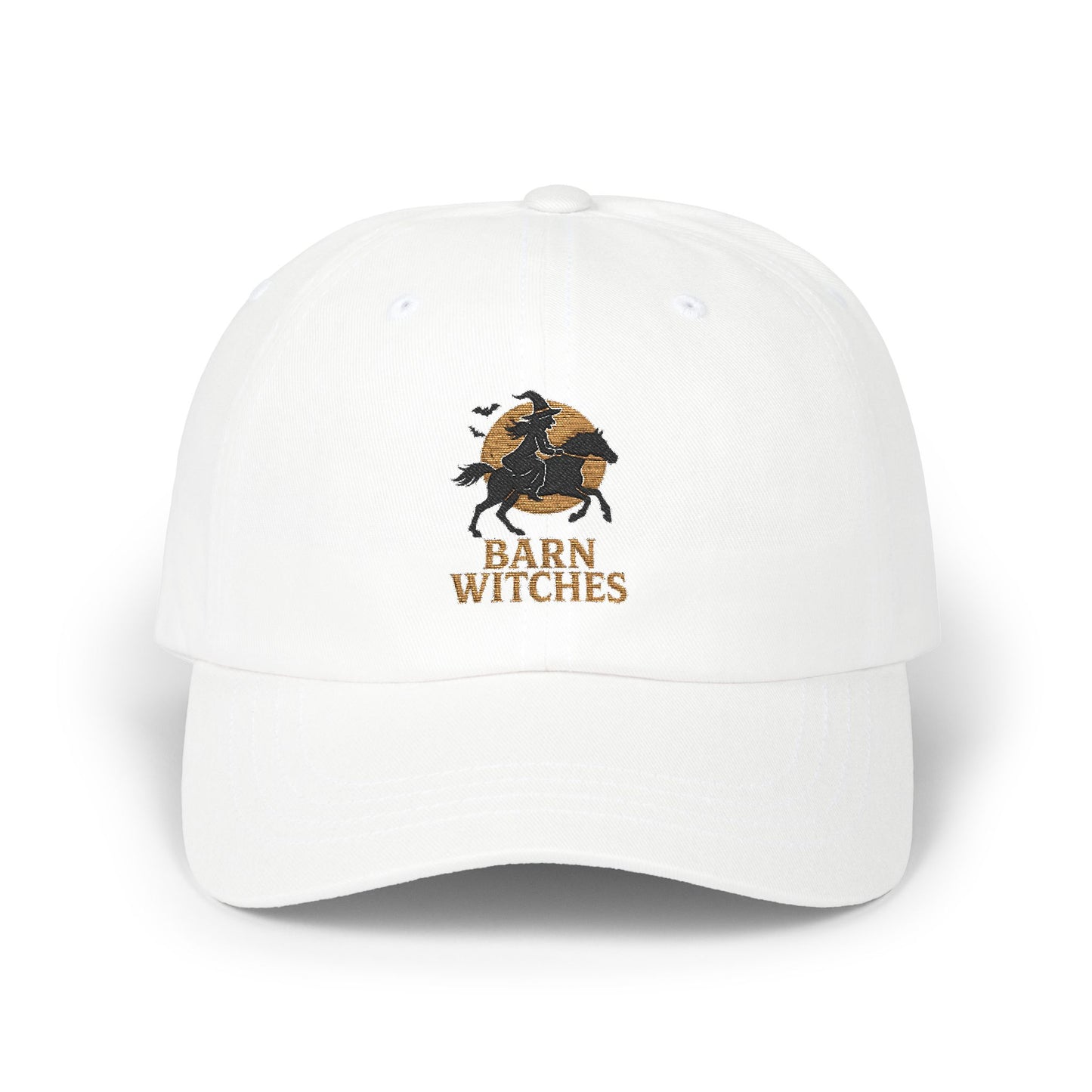Classic Dad Cap with Barn Witches Design | Casual Style, Gift for Halloween, Everyday Wear, Unisex Accessory, Outdoor Fun