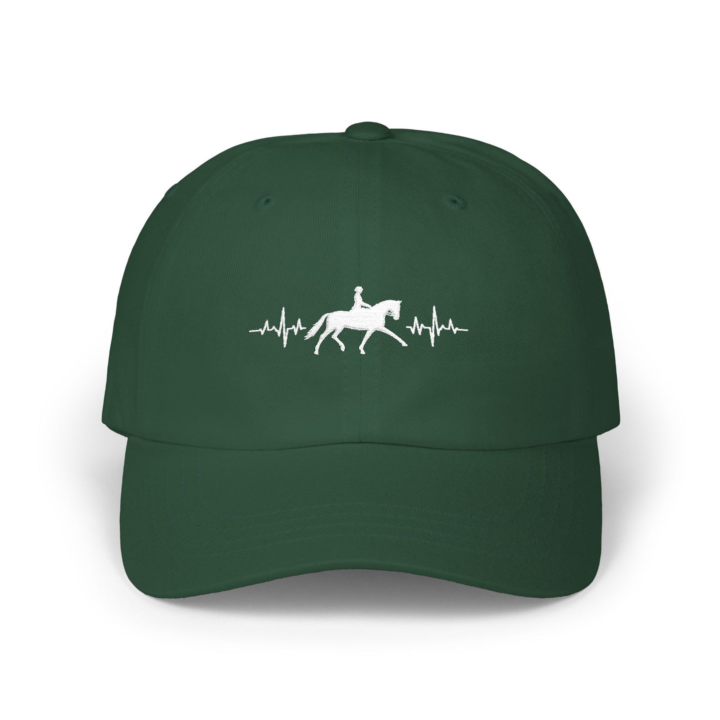 Equestrian Heartbeat Dad Cap – Couture Unisex Horse Lover Hat, Dressage Lifestyle Accessory