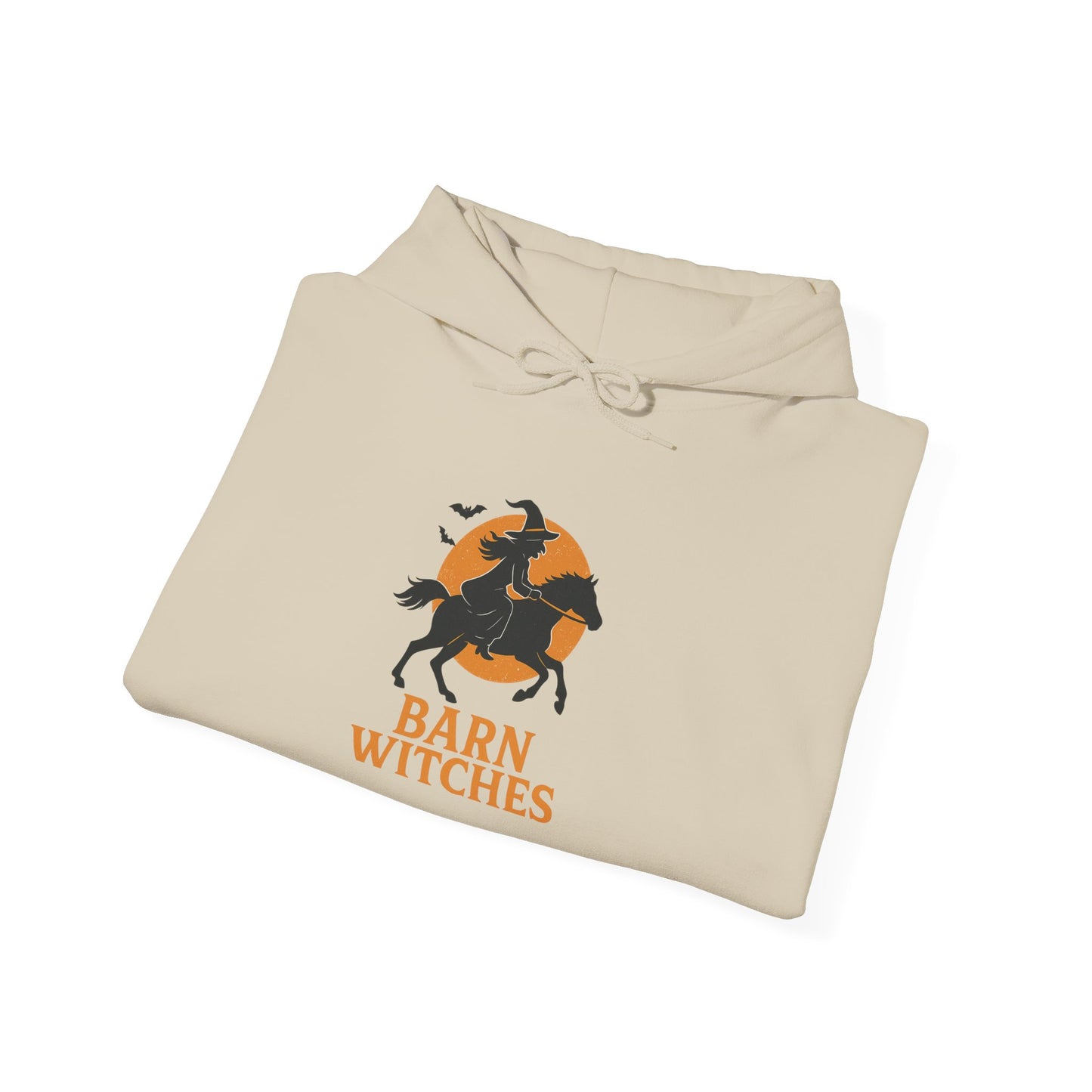 Barn Witches Unisex Heavy Blend Hoodie, Cozy Fall Sweatshirt for Halloween, Gift for Witch Lovers, Pumpkin Season Apparel, Barn Themes