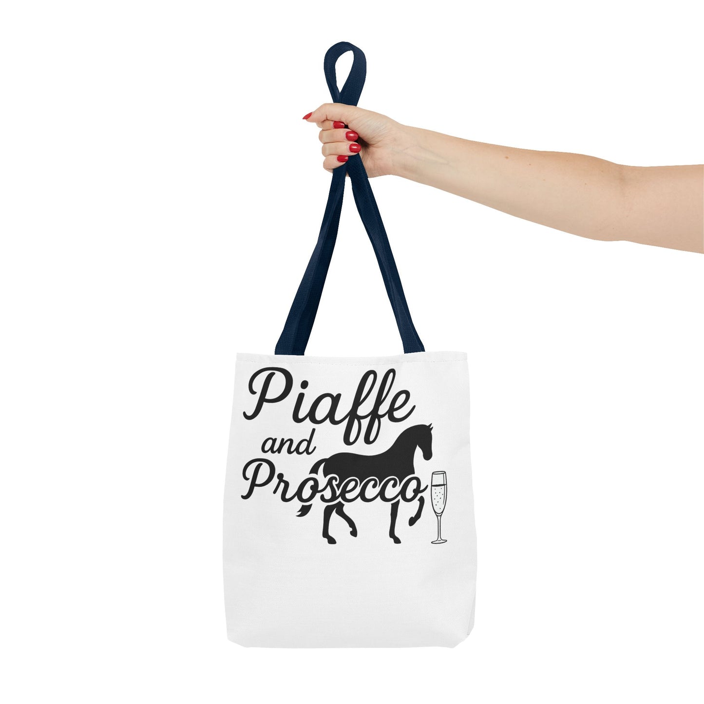 Piaffe and Prosecco Tote Bag | Equestrian Gift, Animal Lover Tote, Wine Lover Bag, Farmhouse Decor, Travel Companion