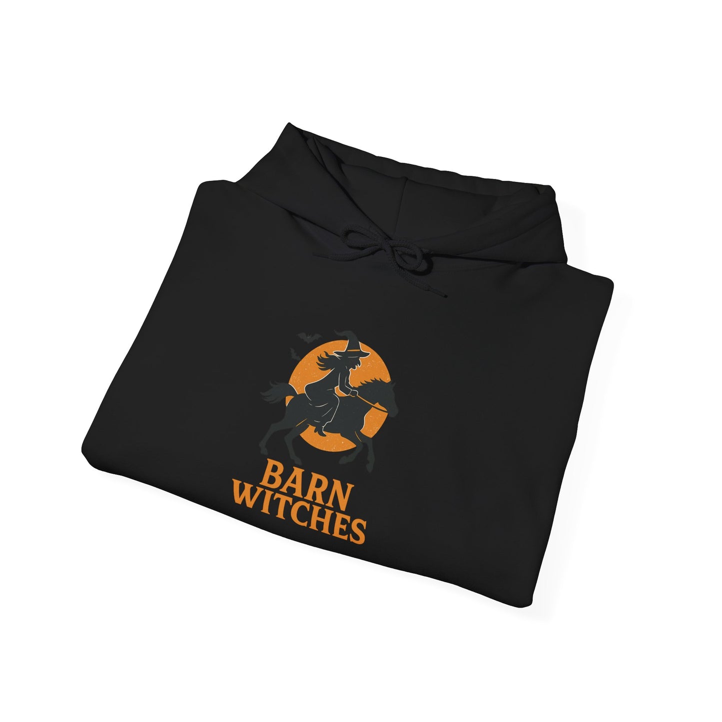 Barn Witches Unisex Heavy Blend Hoodie, Cozy Fall Sweatshirt for Halloween, Gift for Witch Lovers, Pumpkin Season Apparel, Barn Themes