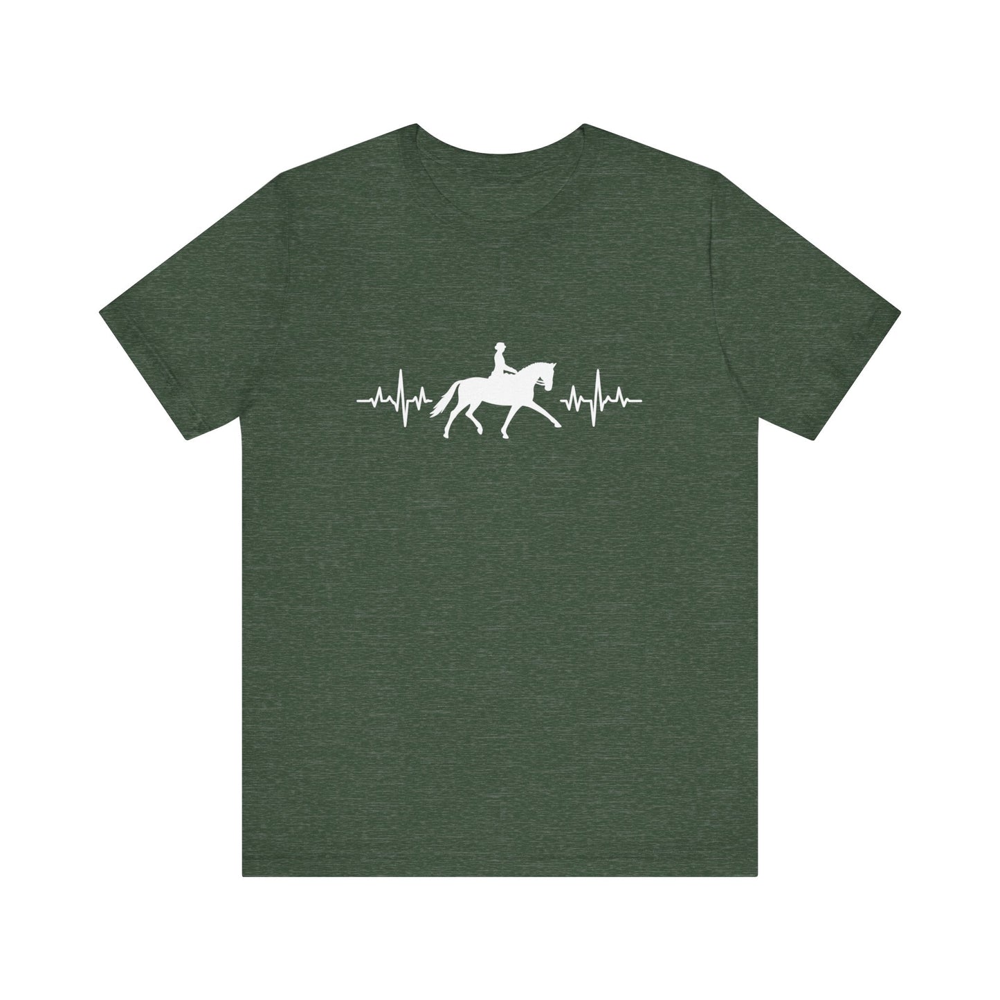 Equestrian Heartbeat T-Shirt – Couture Unisex Riding Tee, Soft Everyday Equestrian Gift