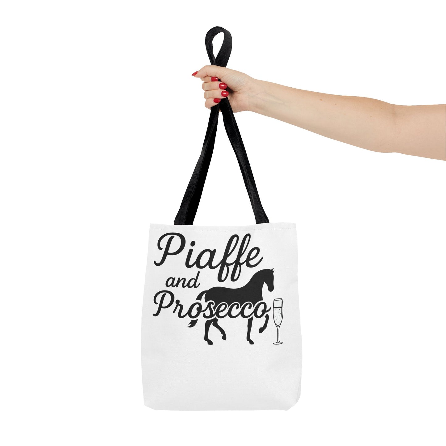 Piaffe and Prosecco Tote Bag | Equestrian Gift, Animal Lover Tote, Wine Lover Bag, Farmhouse Decor, Travel Companion