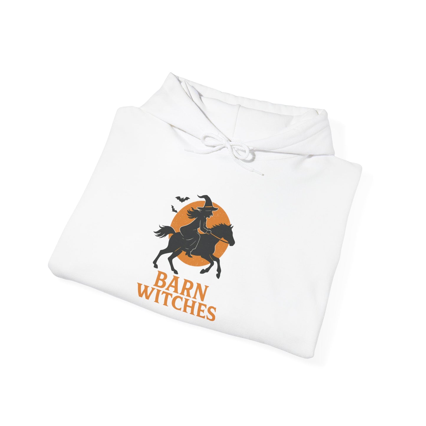 Barn Witches Unisex Heavy Blend Hoodie, Cozy Fall Sweatshirt for Halloween, Gift for Witch Lovers, Pumpkin Season Apparel, Barn Themes