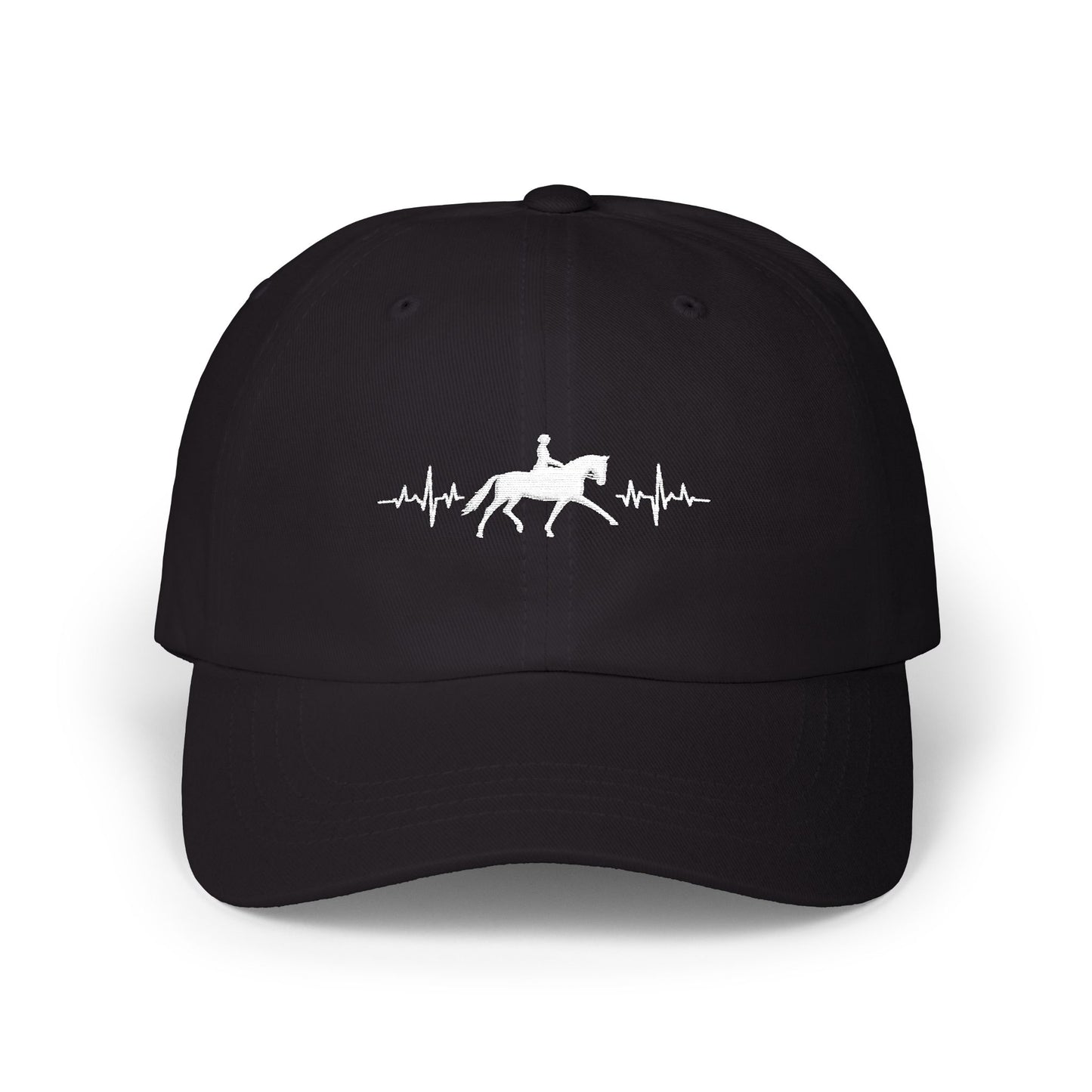 Equestrian Heartbeat Dad Cap – Couture Unisex Horse Lover Hat, Dressage Lifestyle Accessory