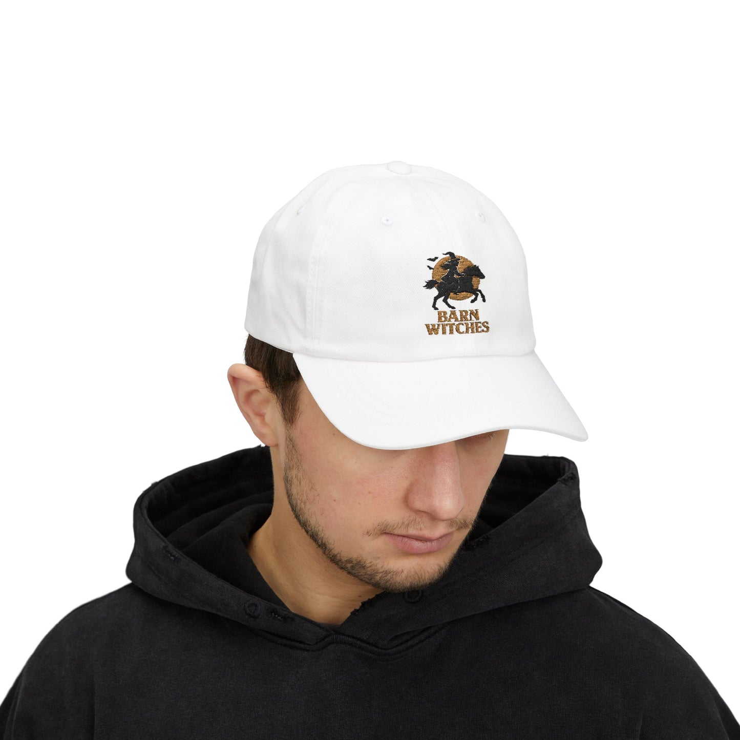Classic Dad Cap with Barn Witches Design | Casual Style, Gift for Halloween, Everyday Wear, Unisex Accessory, Outdoor Fun