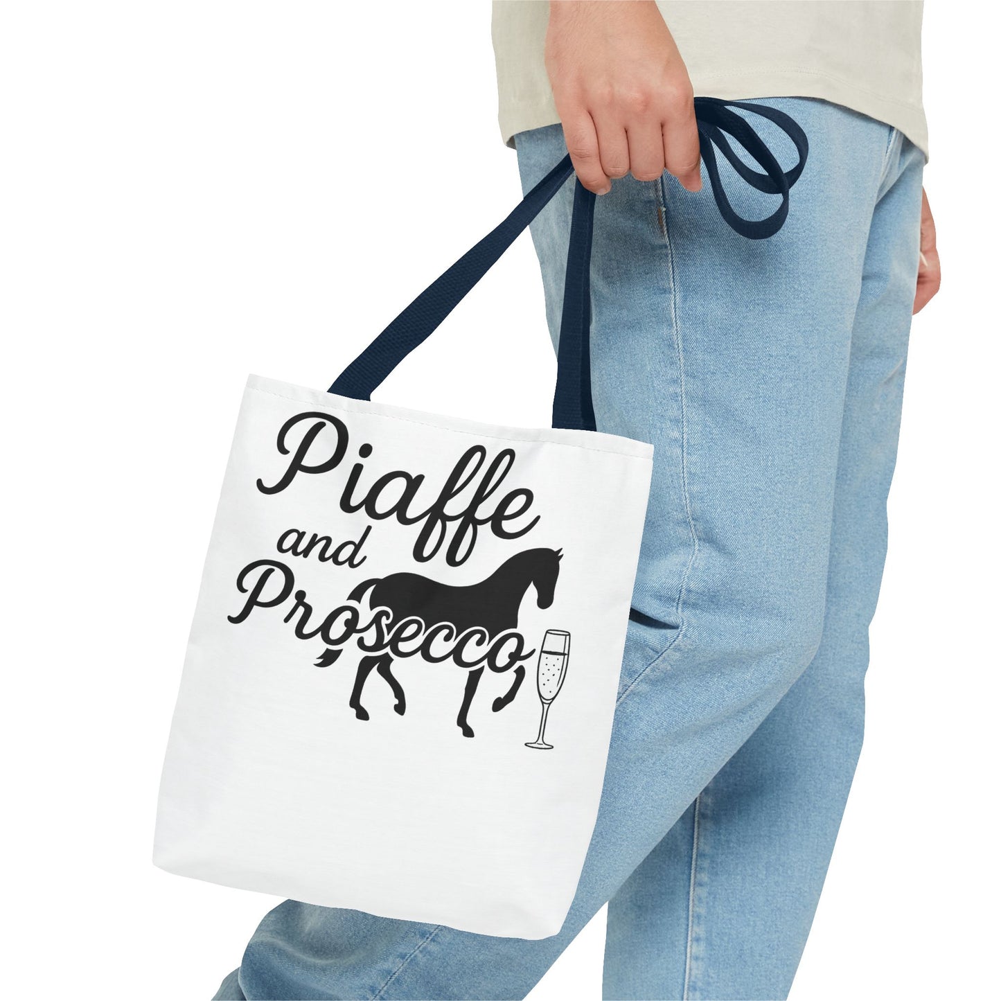 Piaffe and Prosecco Tote Bag | Equestrian Gift, Animal Lover Tote, Wine Lover Bag, Farmhouse Decor, Travel Companion