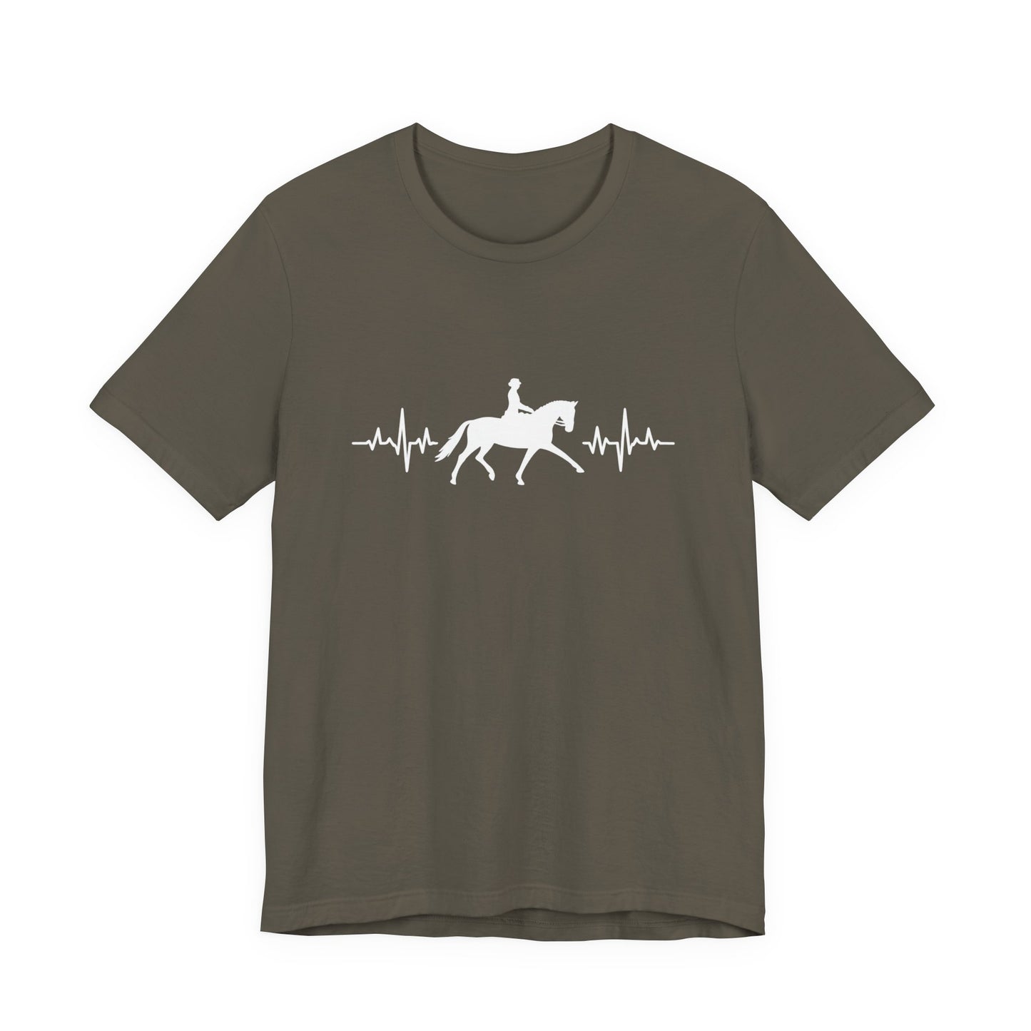 Equestrian Heartbeat T-Shirt – Couture Unisex Riding Tee, Soft Everyday Equestrian Gift