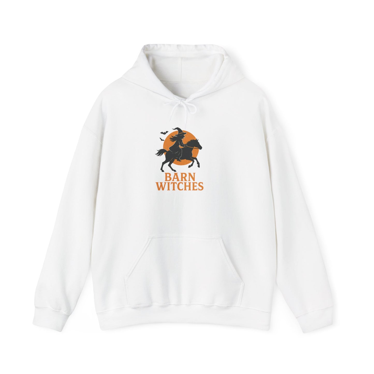 Barn Witches Unisex Heavy Blend Hoodie, Cozy Fall Sweatshirt for Halloween, Gift for Witch Lovers, Pumpkin Season Apparel, Barn Themes