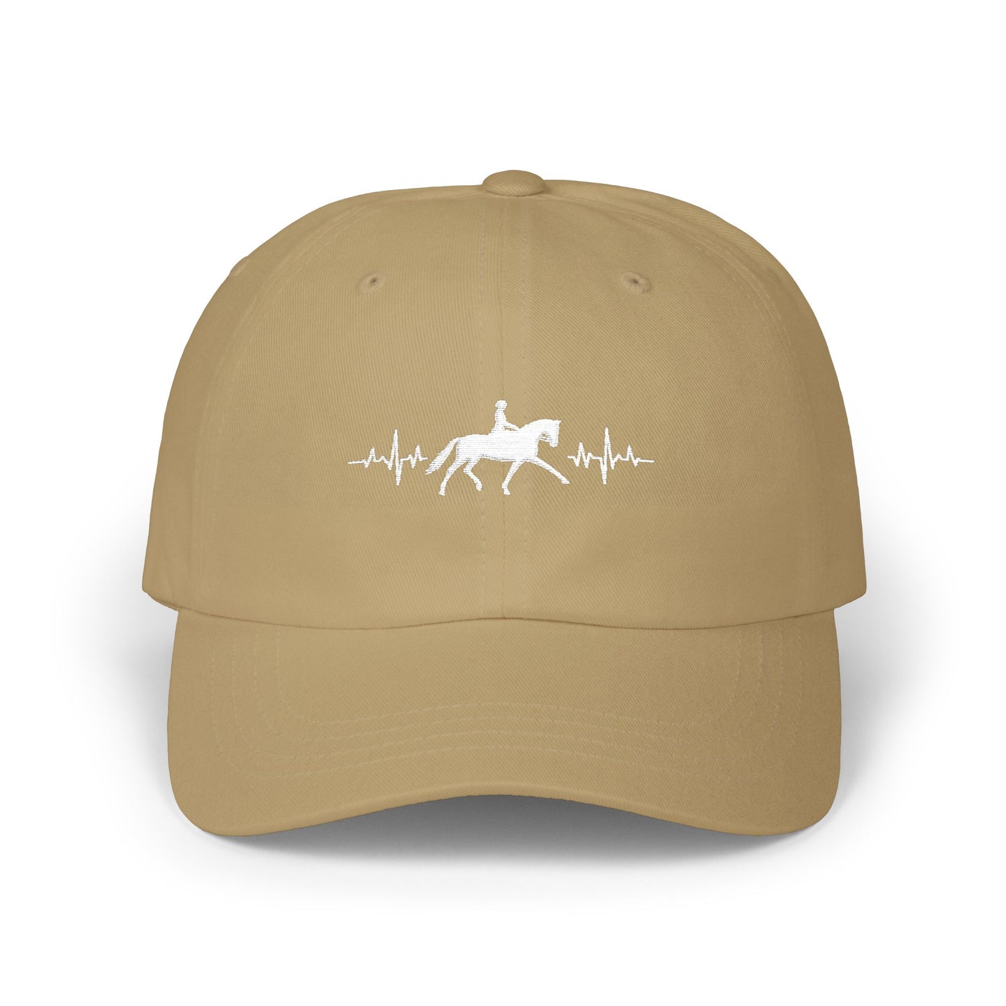 Equestrian Heartbeat Dad Cap – Couture Unisex Horse Lover Hat, Dressage Lifestyle Accessory