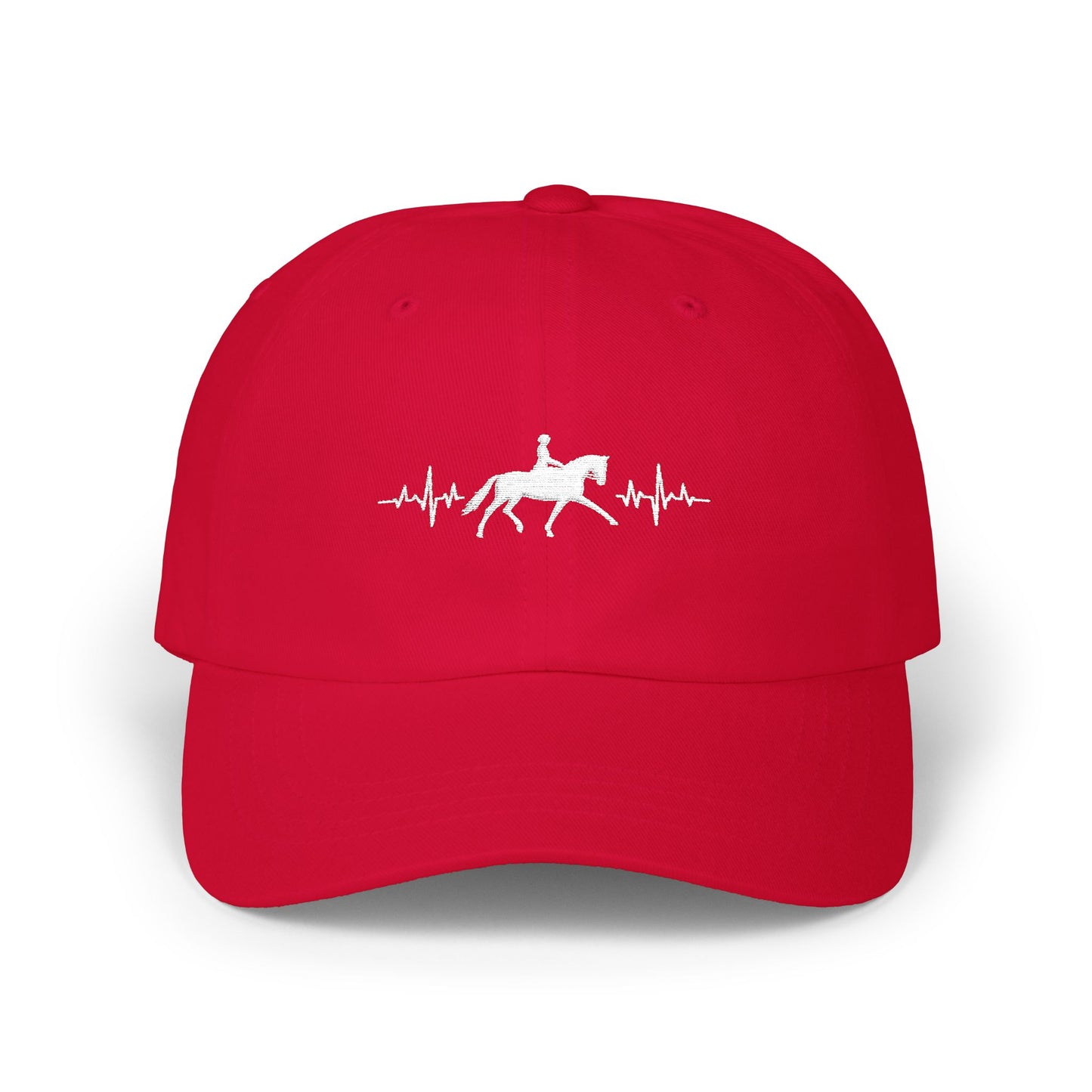 Equestrian Heartbeat Dad Cap – Couture Unisex Horse Lover Hat, Dressage Lifestyle Accessory