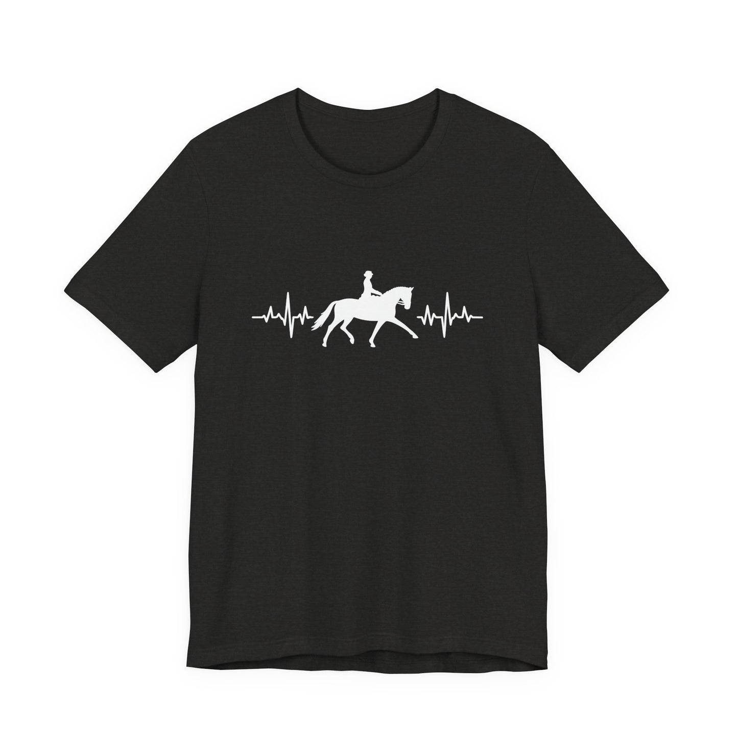Equestrian Heartbeat T-Shirt – Couture Unisex Riding Tee, Soft Everyday Equestrian Gift