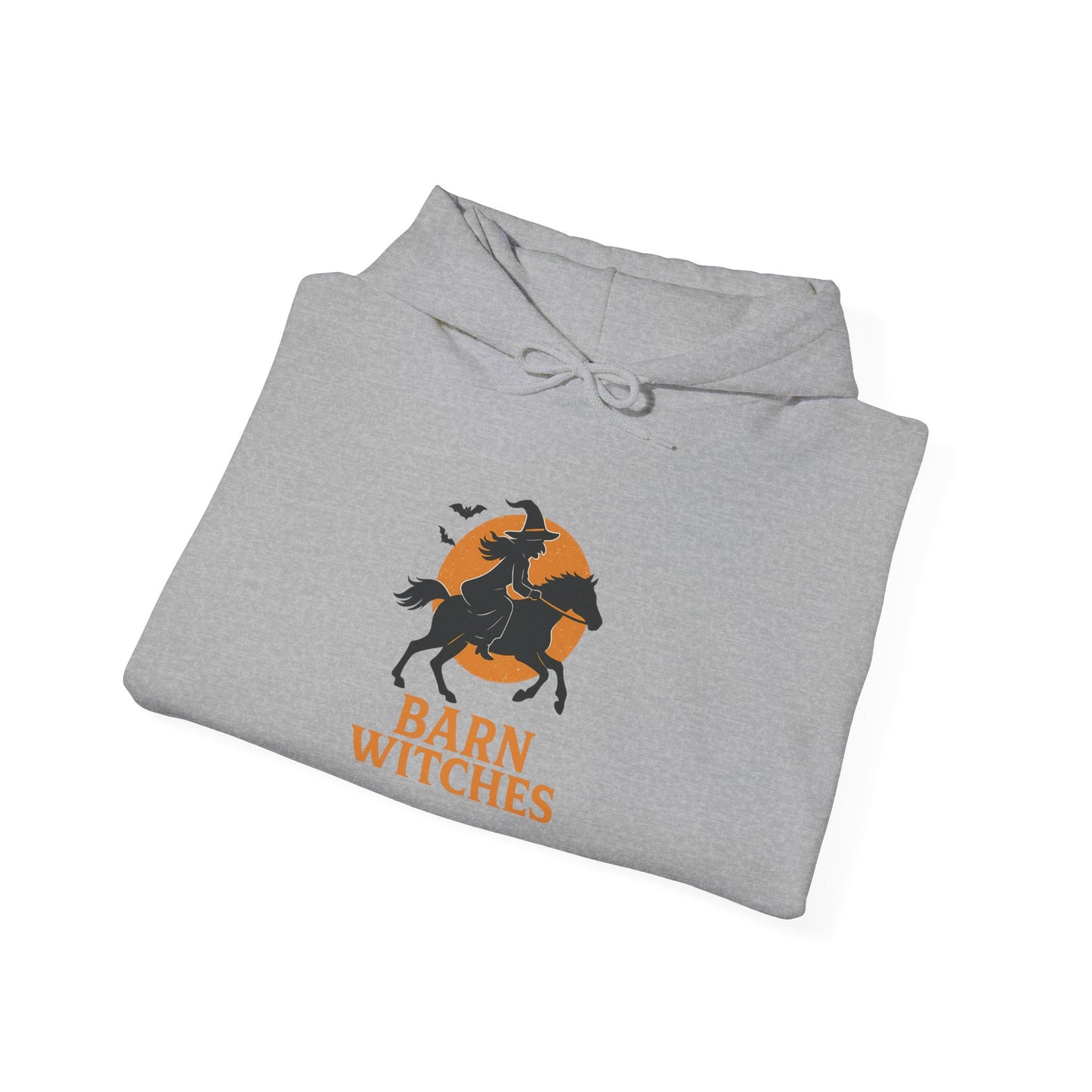 Barn Witches Unisex Heavy Blend Hoodie, Cozy Fall Sweatshirt for Halloween, Gift for Witch Lovers, Pumpkin Season Apparel, Barn Themes