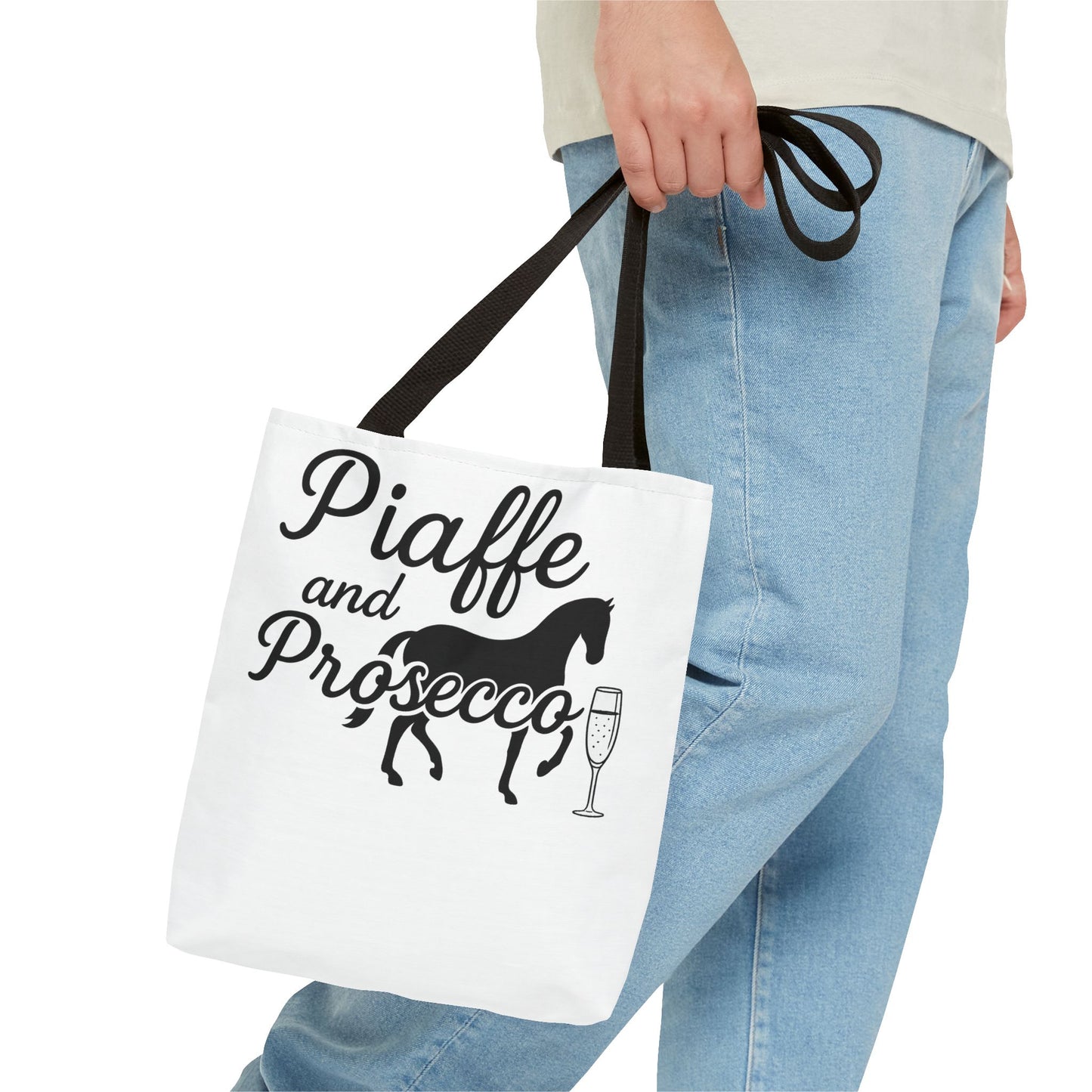 Piaffe and Prosecco Tote Bag | Equestrian Gift, Animal Lover Tote, Wine Lover Bag, Farmhouse Decor, Travel Companion