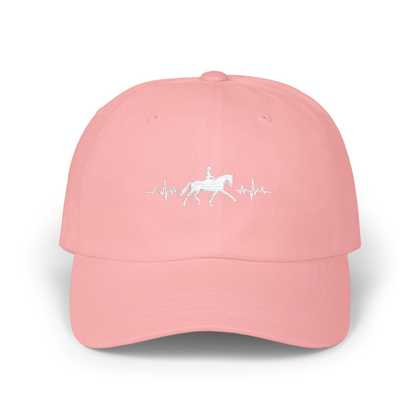 Equestrian Heartbeat Dad Cap – Couture Unisex Horse Lover Hat, Dressage Lifestyle Accessory