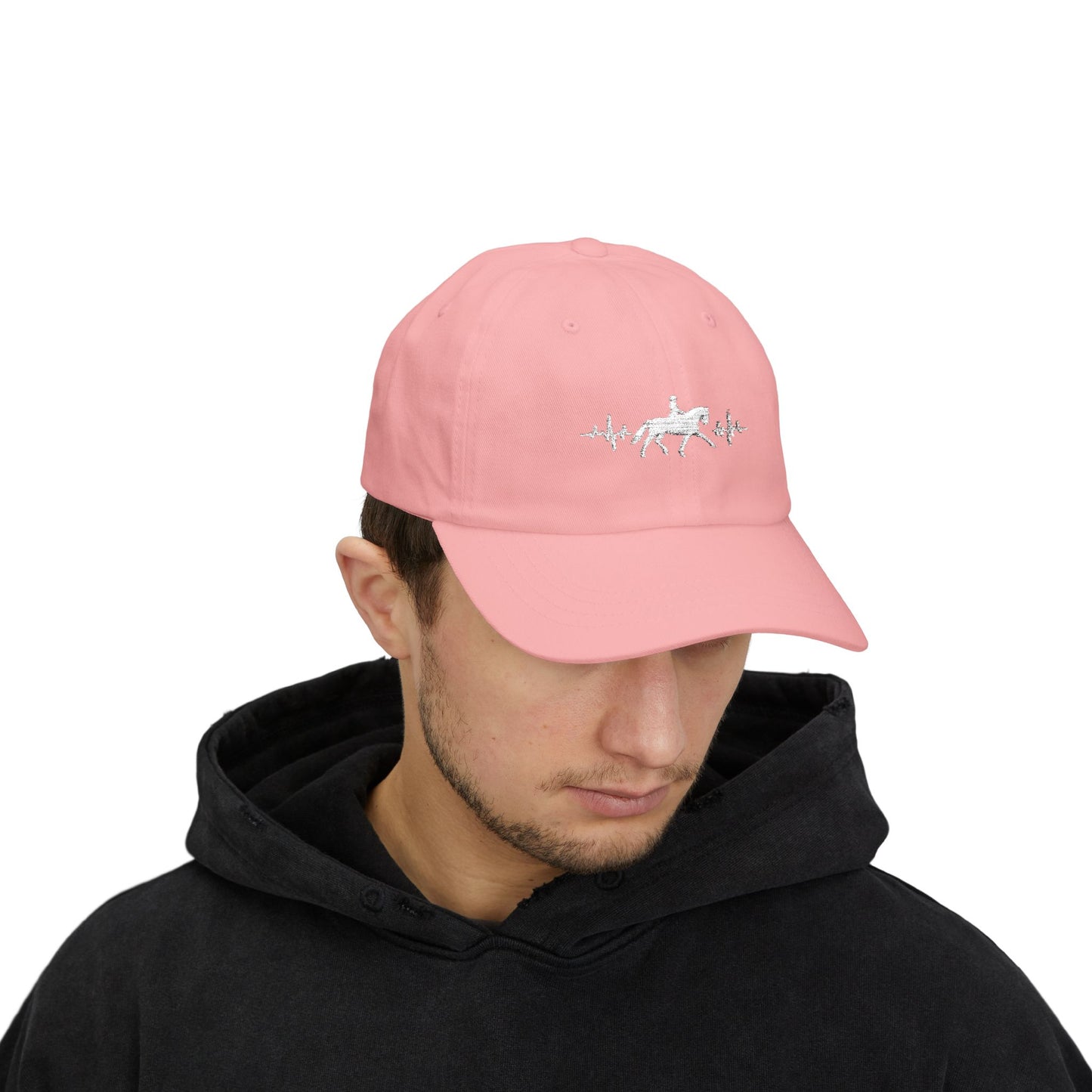 Equestrian Heartbeat Dad Cap – Couture Unisex Horse Lover Hat, Dressage Lifestyle Accessory