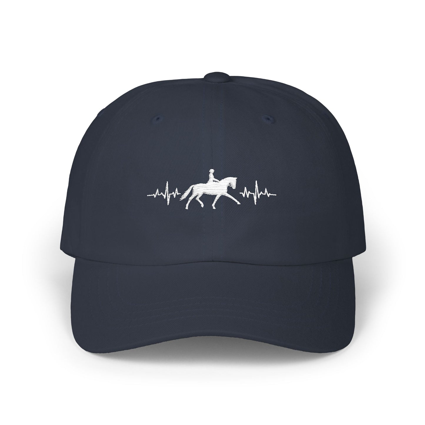 Equestrian Heartbeat Dad Cap – Couture Unisex Horse Lover Hat, Dressage Lifestyle Accessory