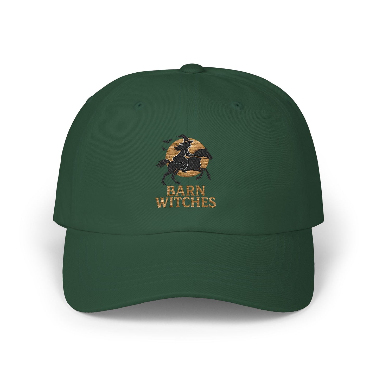 Classic Dad Cap with Barn Witches Design | Casual Style, Gift for Halloween, Everyday Wear, Unisex Accessory, Outdoor Fun