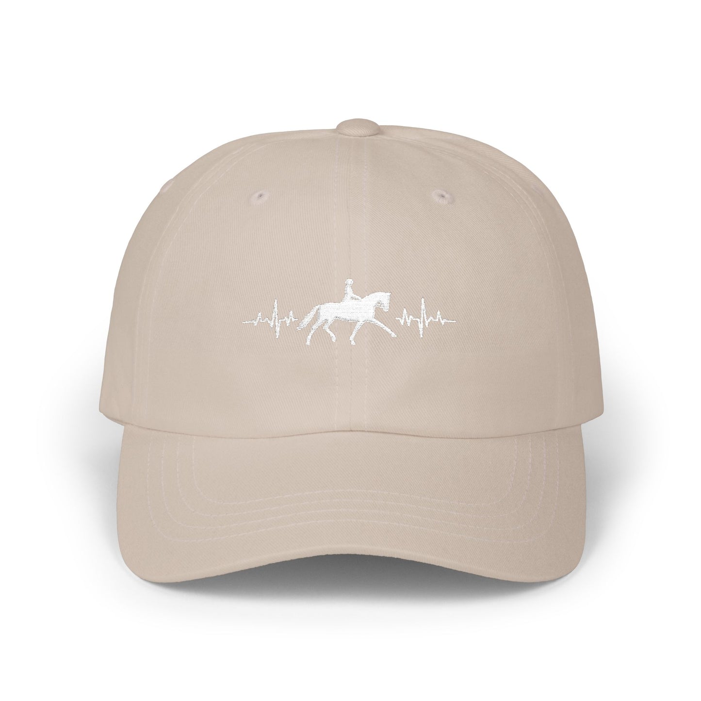 Equestrian Heartbeat Dad Cap – Couture Unisex Horse Lover Hat, Dressage Lifestyle Accessory