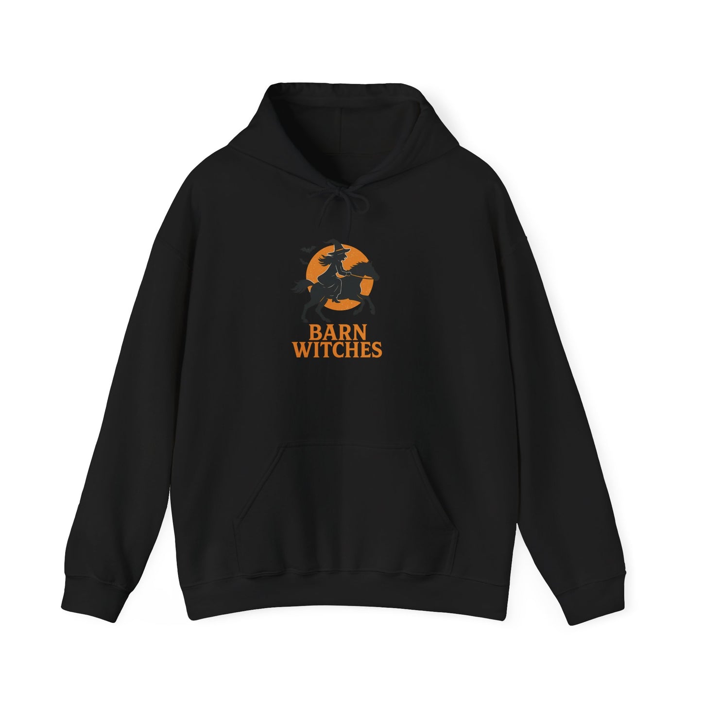 Barn Witches Unisex Heavy Blend Hoodie, Cozy Fall Sweatshirt for Halloween, Gift for Witch Lovers, Pumpkin Season Apparel, Barn Themes