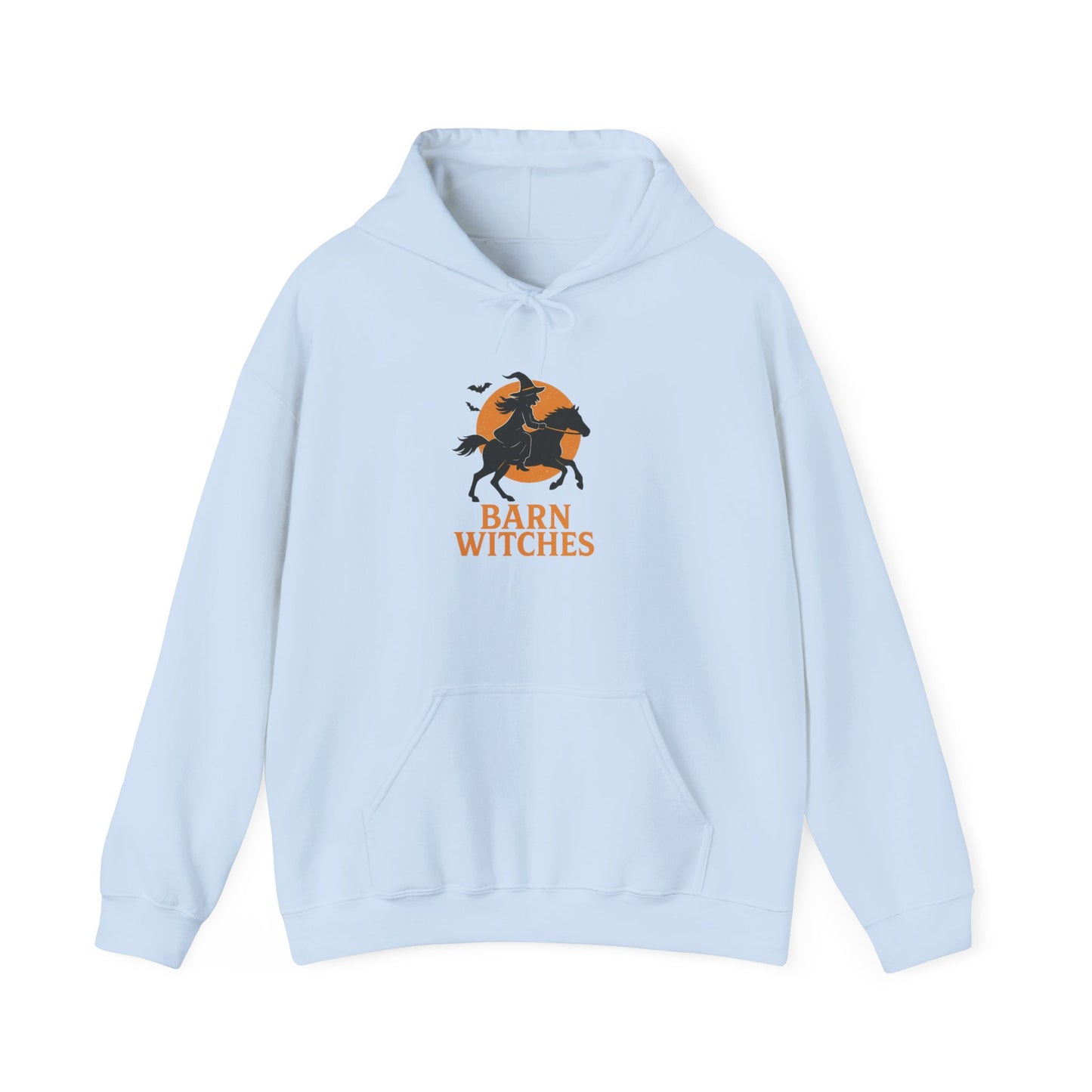 Barn Witches Unisex Heavy Blend Hoodie, Cozy Fall Sweatshirt for Halloween, Gift for Witch Lovers, Pumpkin Season Apparel, Barn Themes
