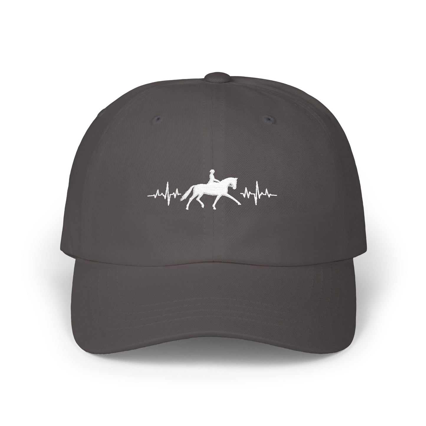 Equestrian Heartbeat Dad Cap – Couture Unisex Horse Lover Hat, Dressage Lifestyle Accessory
