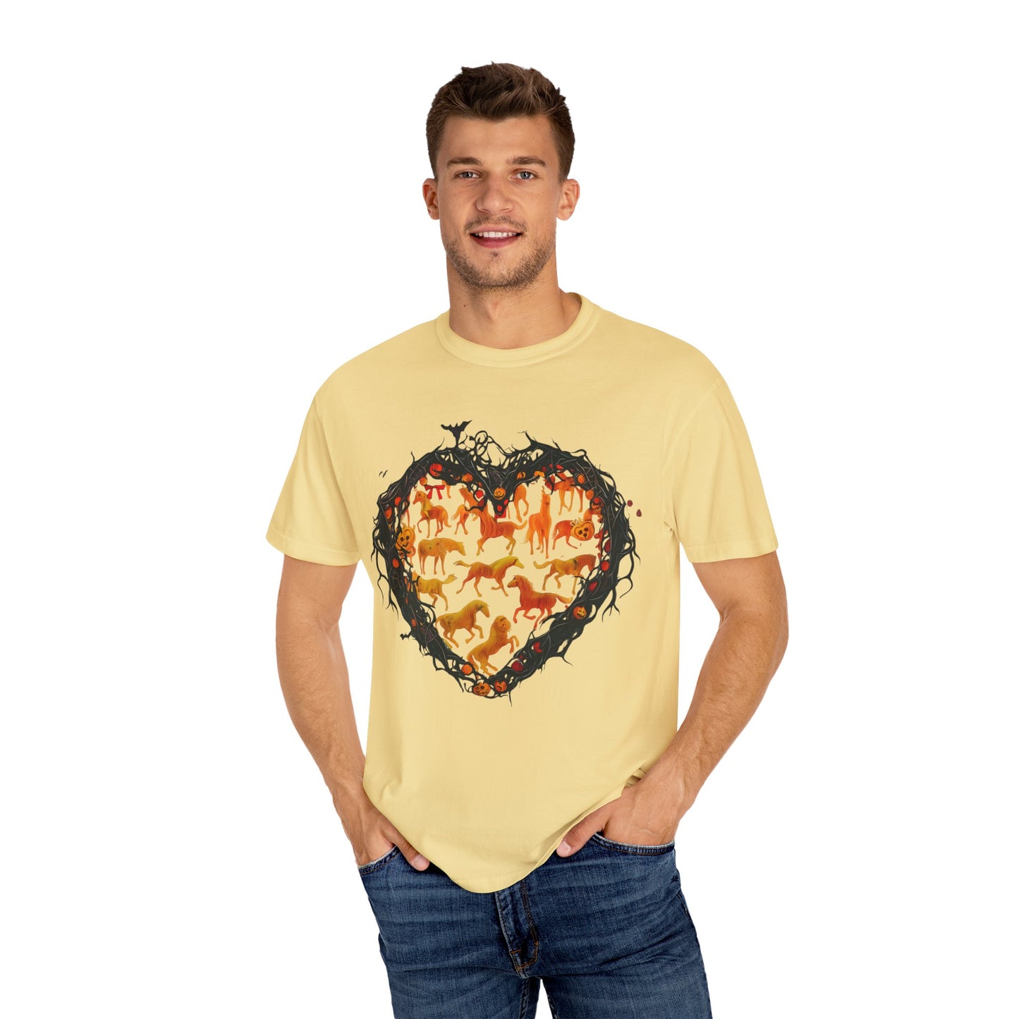 Halloween Horse Heart T-Shirt – Autumn Equestrian Style