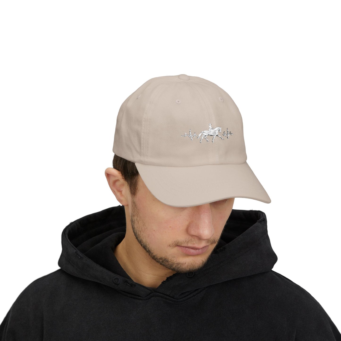 Equestrian Heartbeat Dad Cap – Couture Unisex Horse Lover Hat, Dressage Lifestyle Accessory