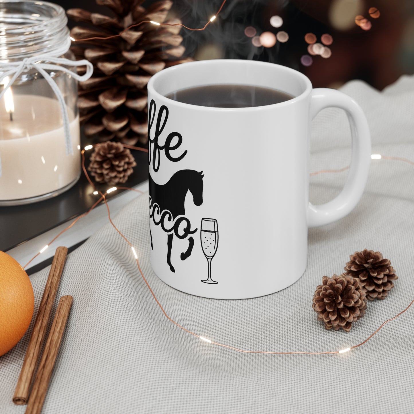 Piaffe and Prosecco Mug, Horse Lover Gift, Equestrian Coffee Cup, Fun Drinking Mug, Perfect for Celebrations
