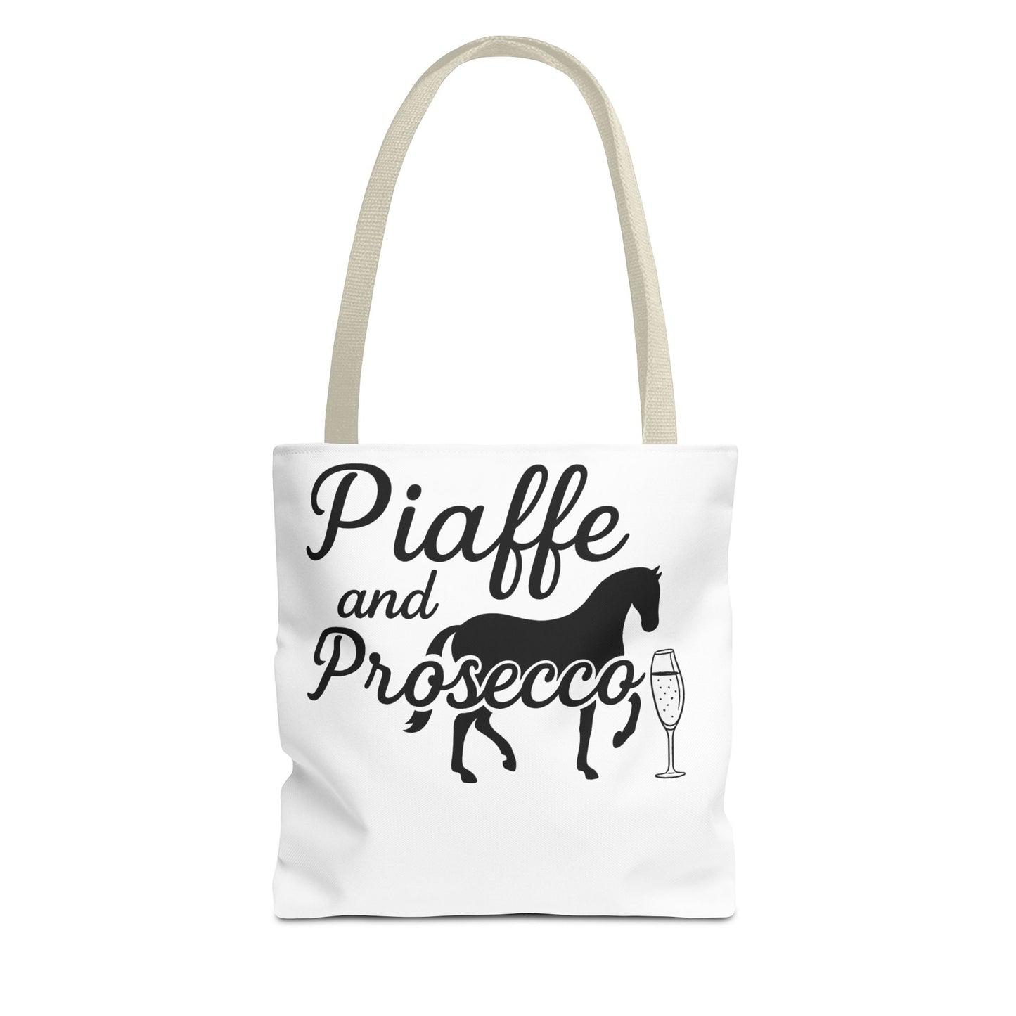 Piaffe and Prosecco Tote Bag | Equestrian Gift, Animal Lover Tote, Wine Lover Bag, Farmhouse Decor, Travel Companion