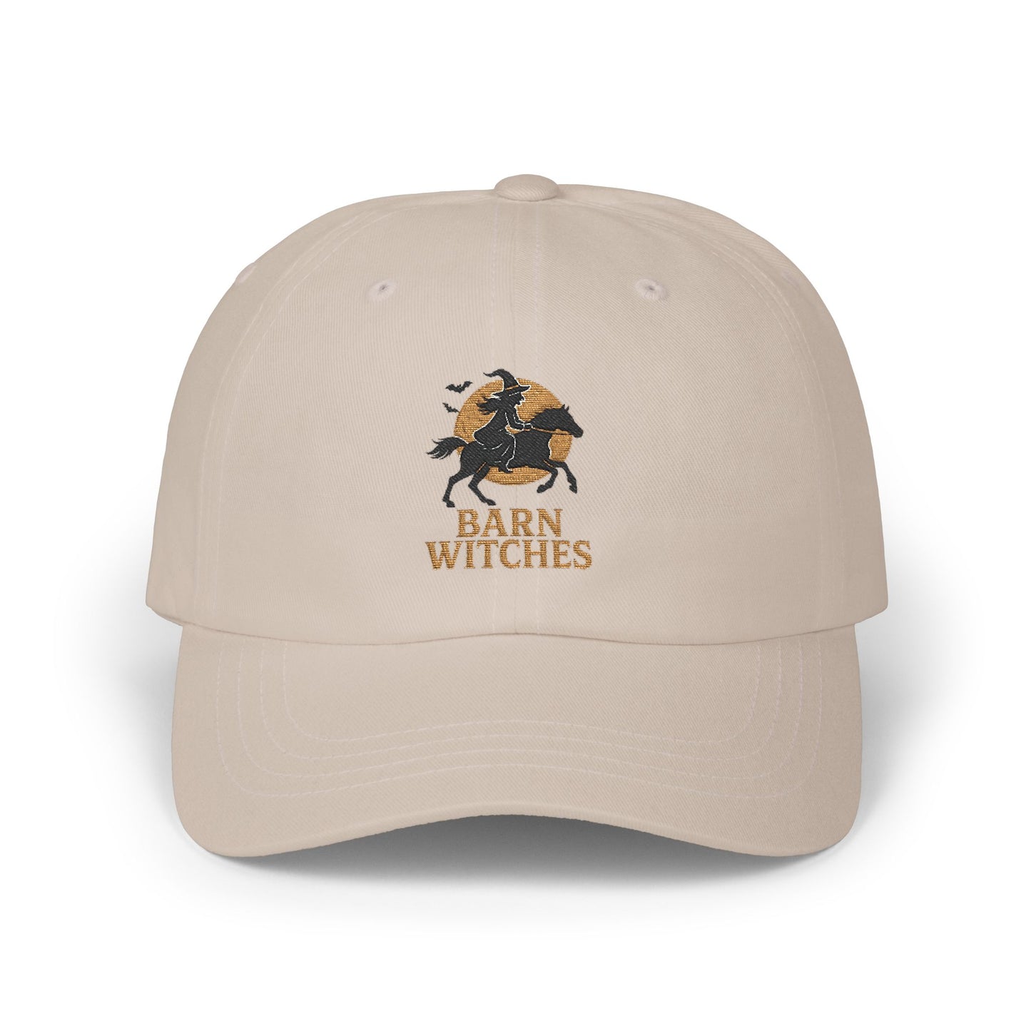 Classic Dad Cap with Barn Witches Design | Casual Style, Gift for Halloween, Everyday Wear, Unisex Accessory, Outdoor Fun